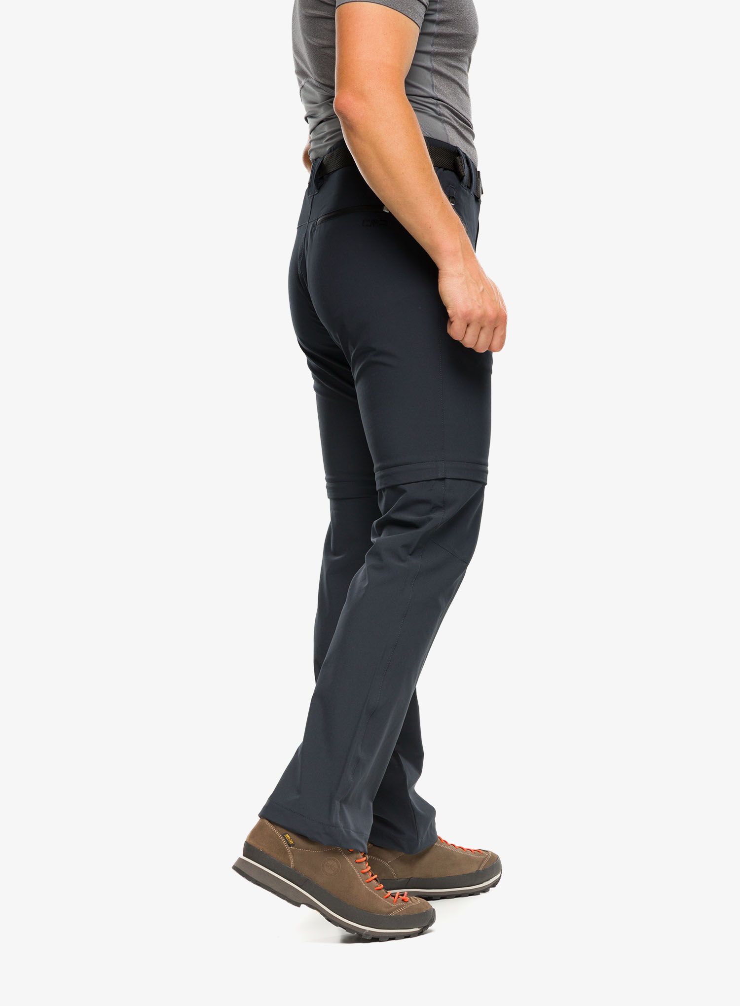 Hlače CMP Rule Zip Off Pant Stretch Polyester - antracite