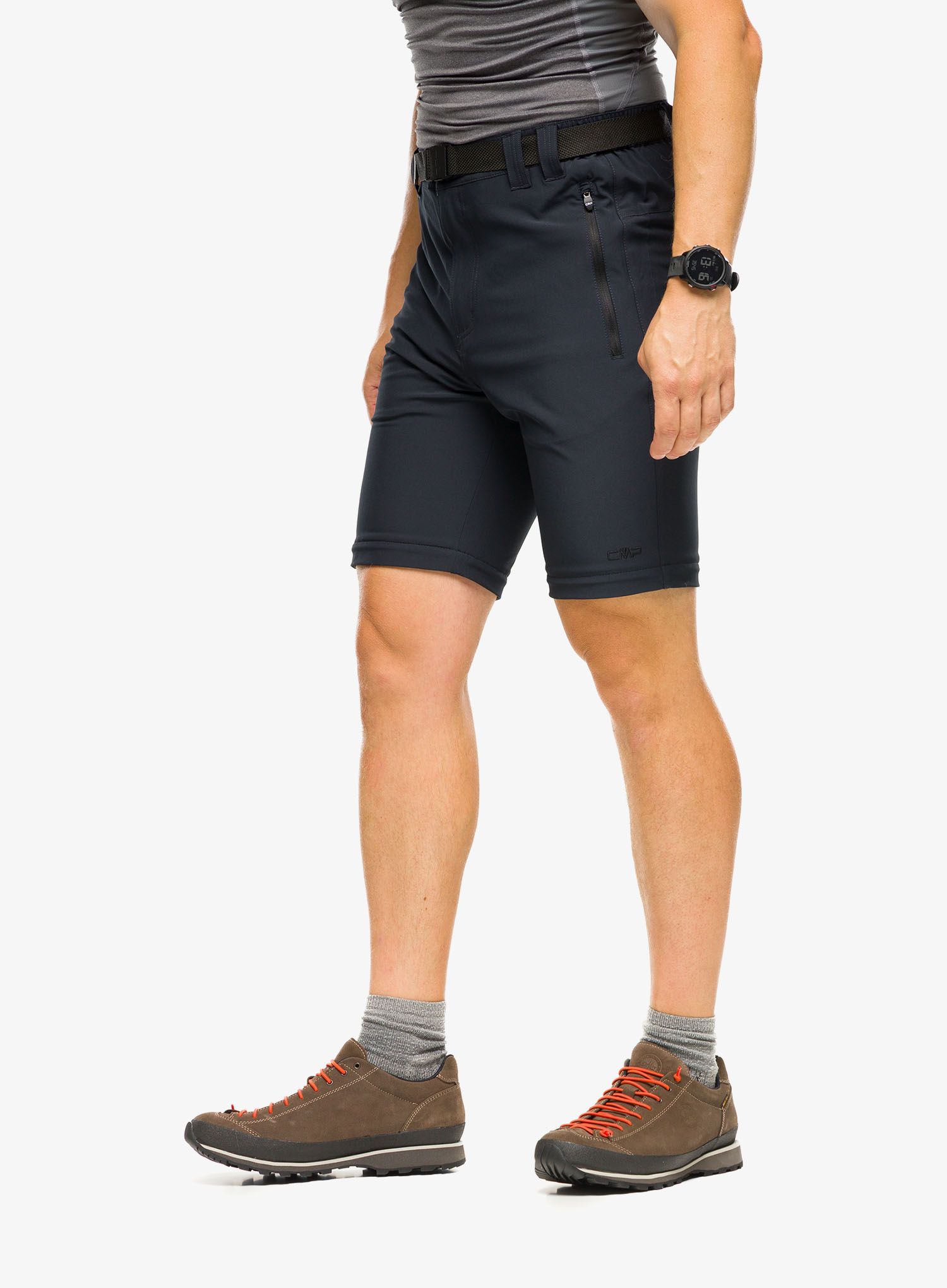 Hlače CMP Rule Zip Off Pant Stretch Polyester - antracite