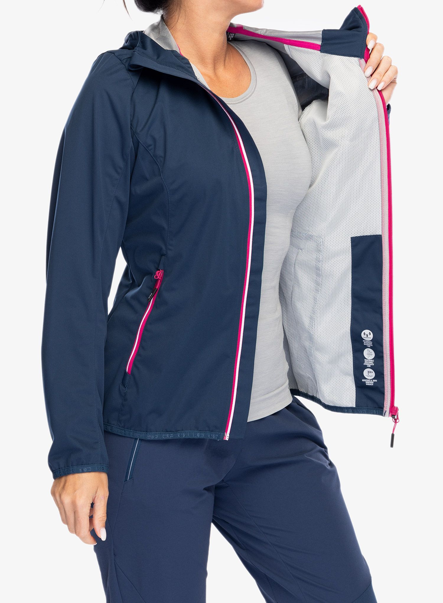 Ženska jakna CMP Vicky Jacket Fix Hood - blue