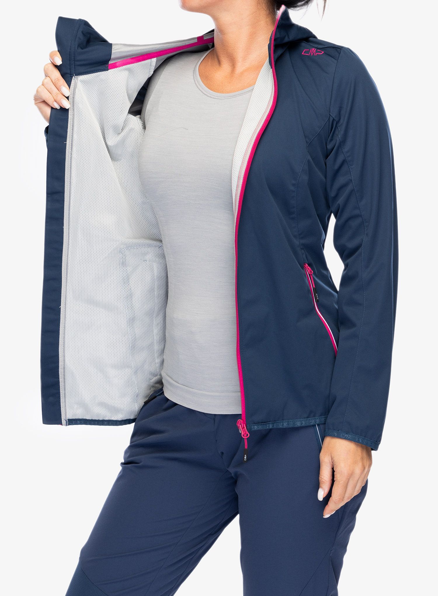 Ženska jakna CMP Vicky Jacket Fix Hood - blue