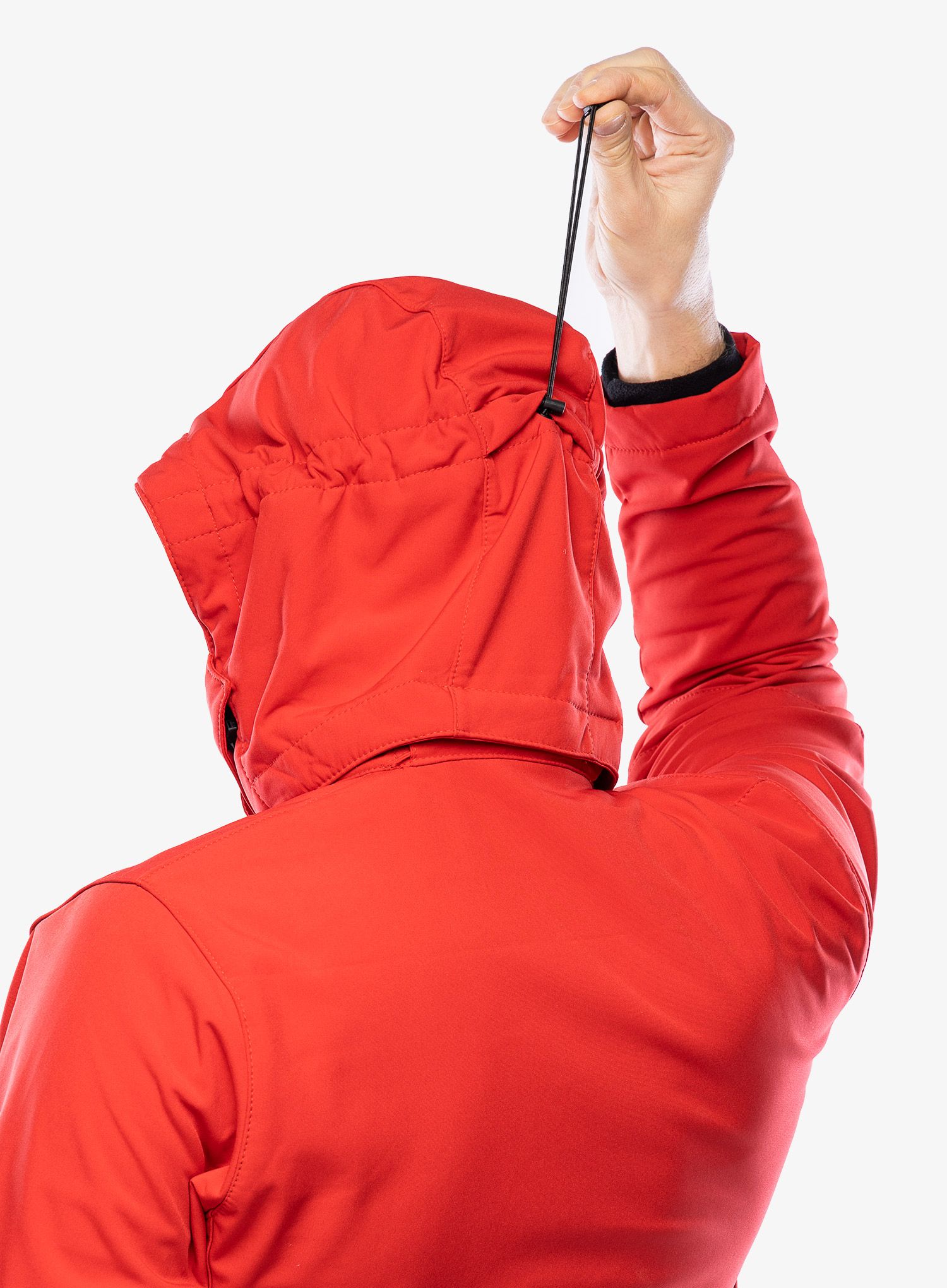 Softshell jakna CMP Vivo Jacket Zip Hood - ferrari/nero