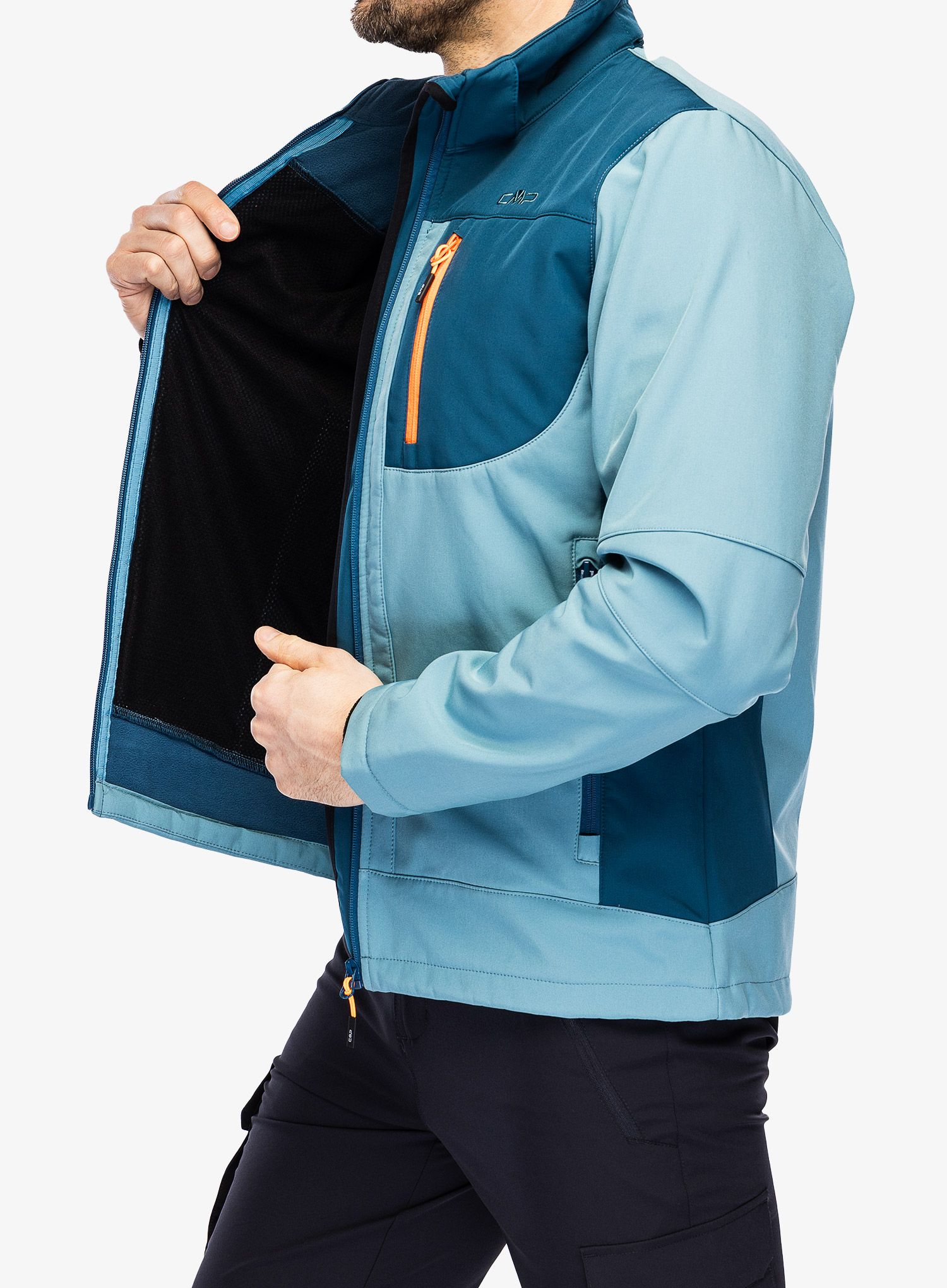Softshell CMP Vivo Jacket Zip Hood - hydro/bluesteel