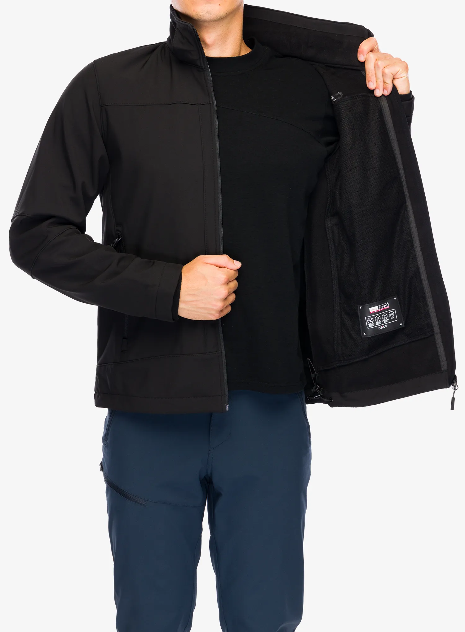 Softshell jakna CMP Vivo Jacket Zip Hood - nero