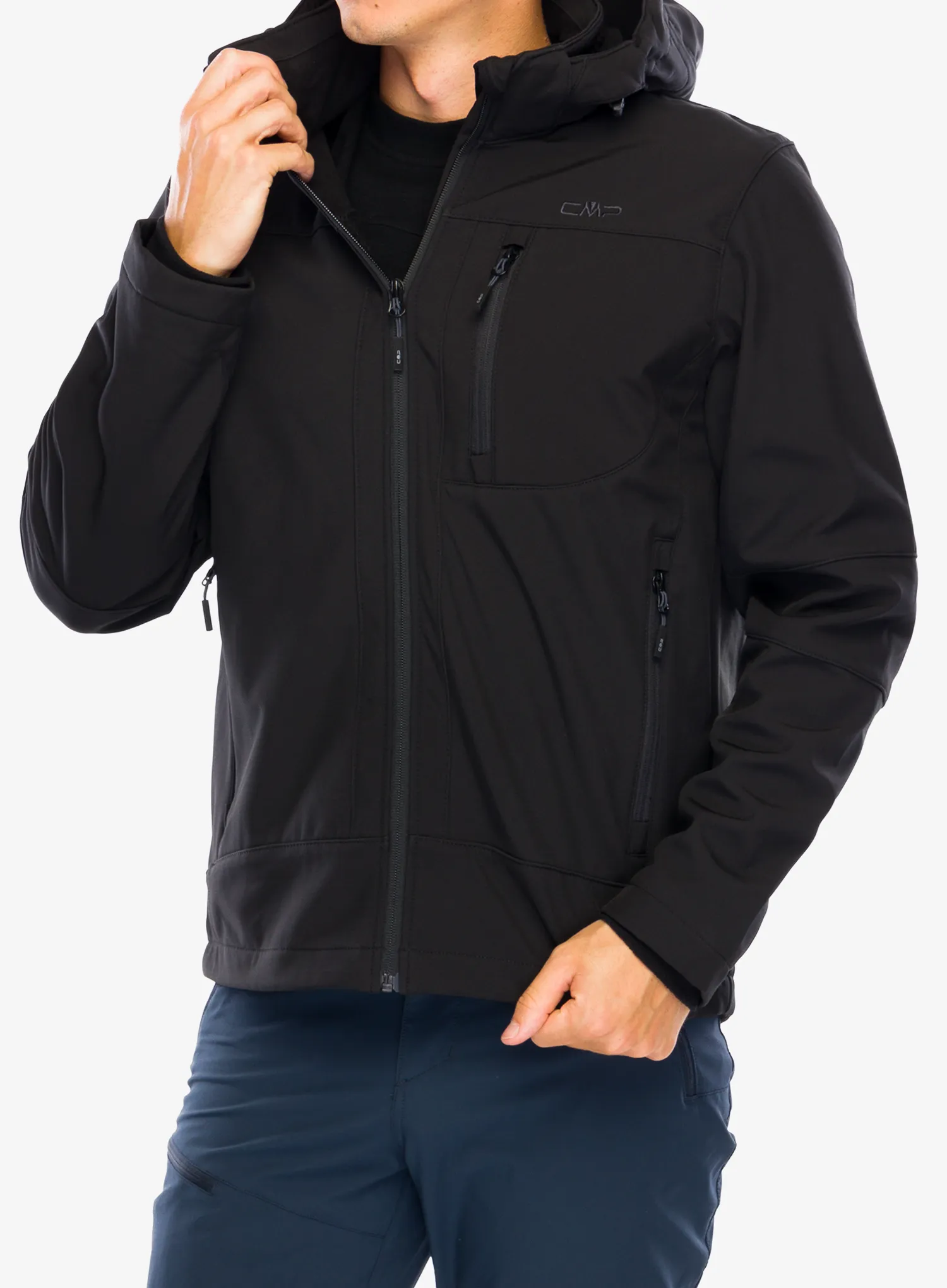 Softshell jakna CMP Vivo Jacket Zip Hood - nero