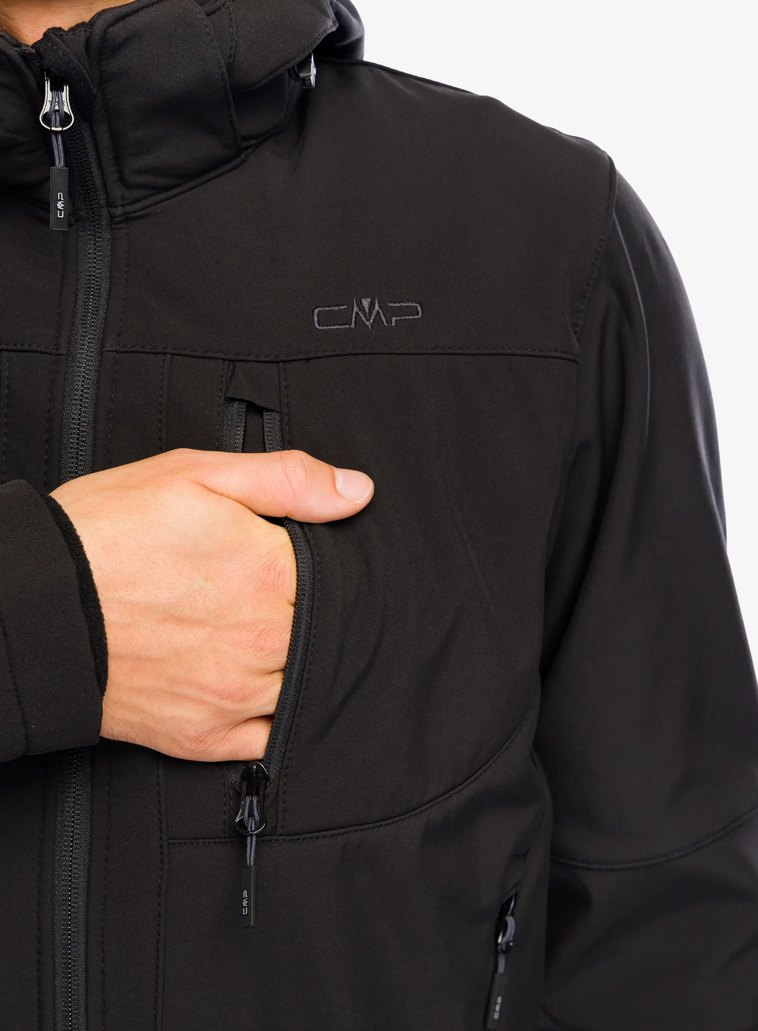 Softshell jakna CMP Vivo Jacket Zip Hood - nero