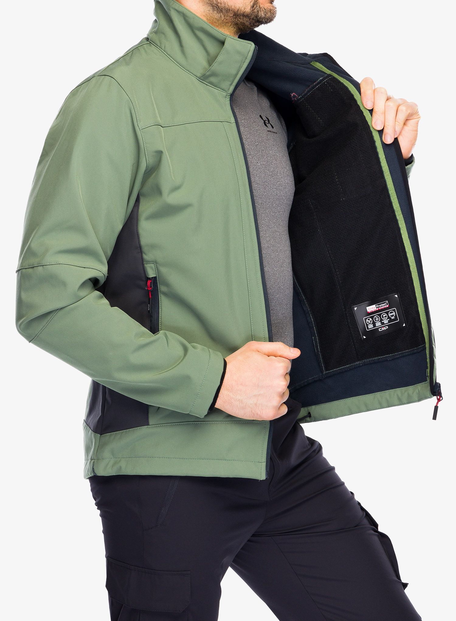 Softshell CMP Vivo Jacket Zip Hood - salvia