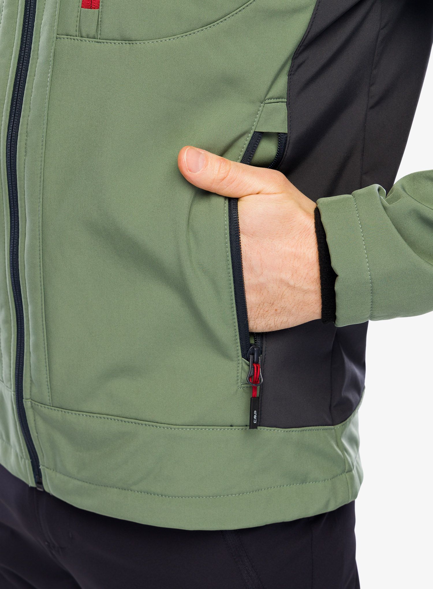 Softshell CMP Vivo Jacket Zip Hood - salvia