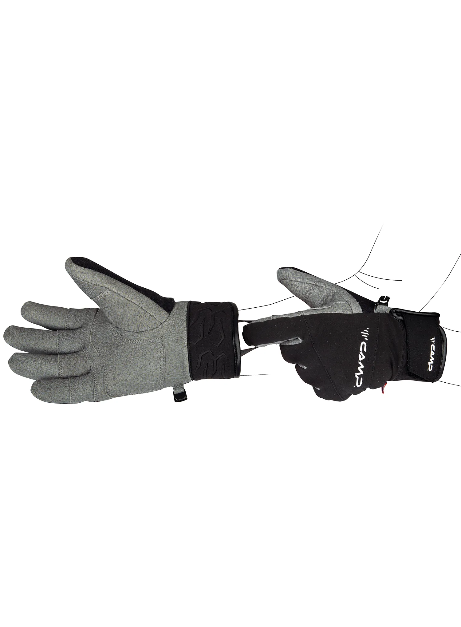 Rokavice Camp Geko Ice Pro - black