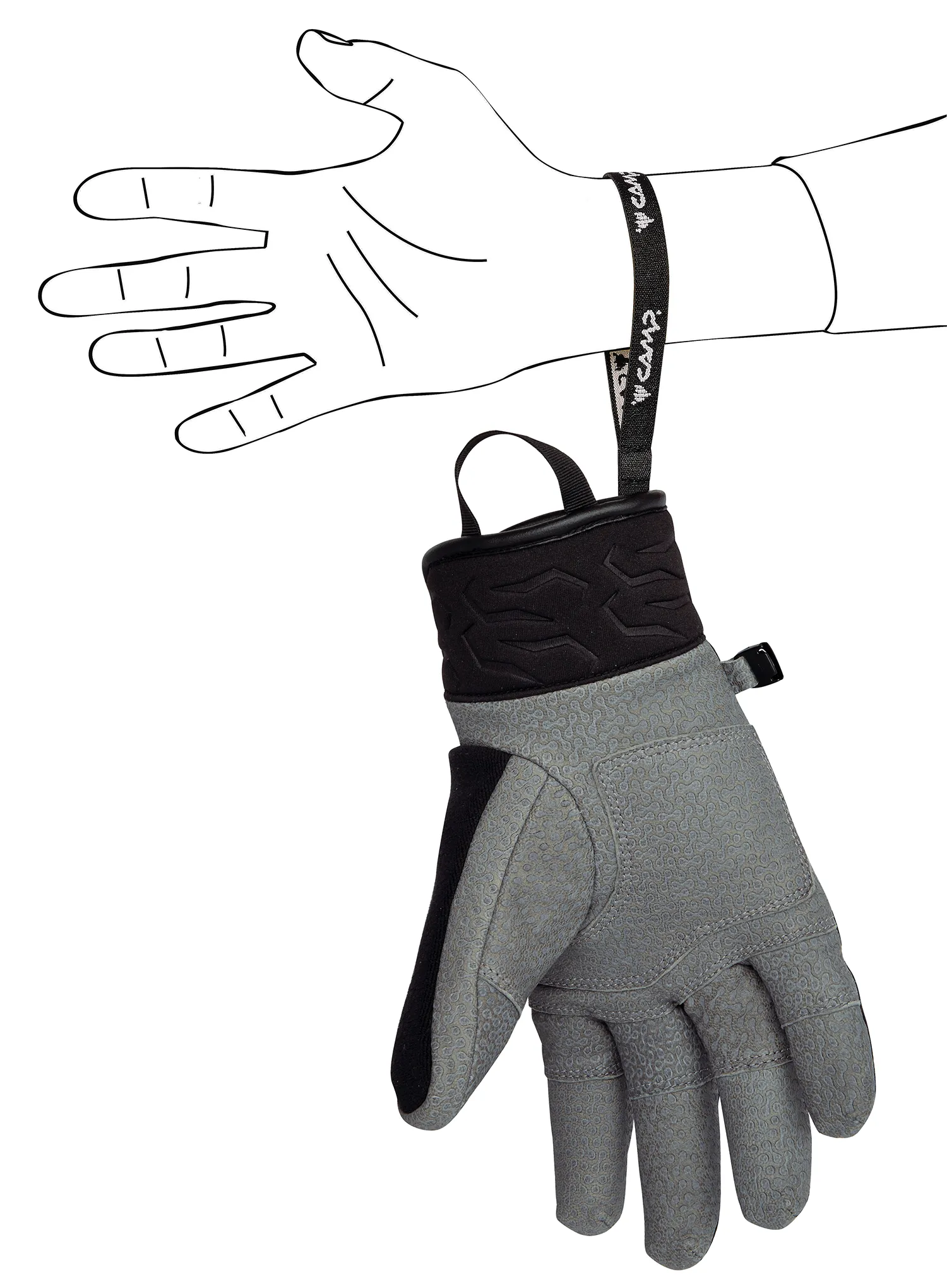Rokavice Camp Geko Ice Pro - black