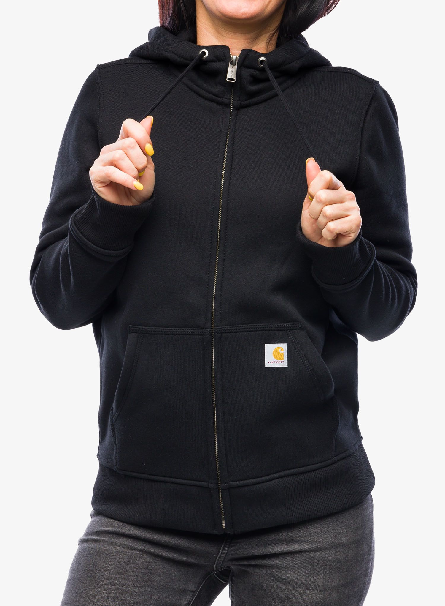 Ženska jopica s kapuco Carhartt Clarksburg Zip Sweatshirt - black