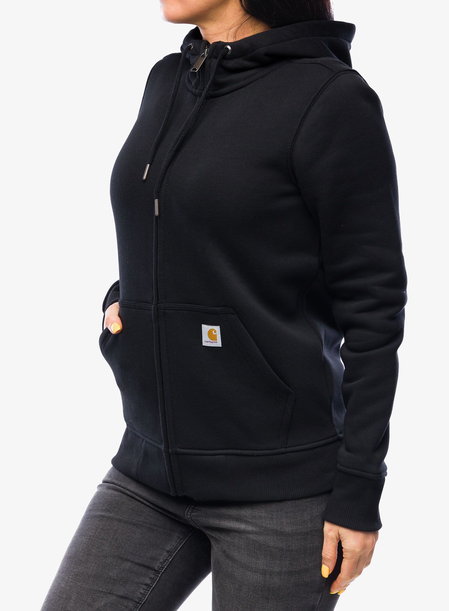Ženska jopica s kapuco Carhartt Clarksburg Zip Sweatshirt - black