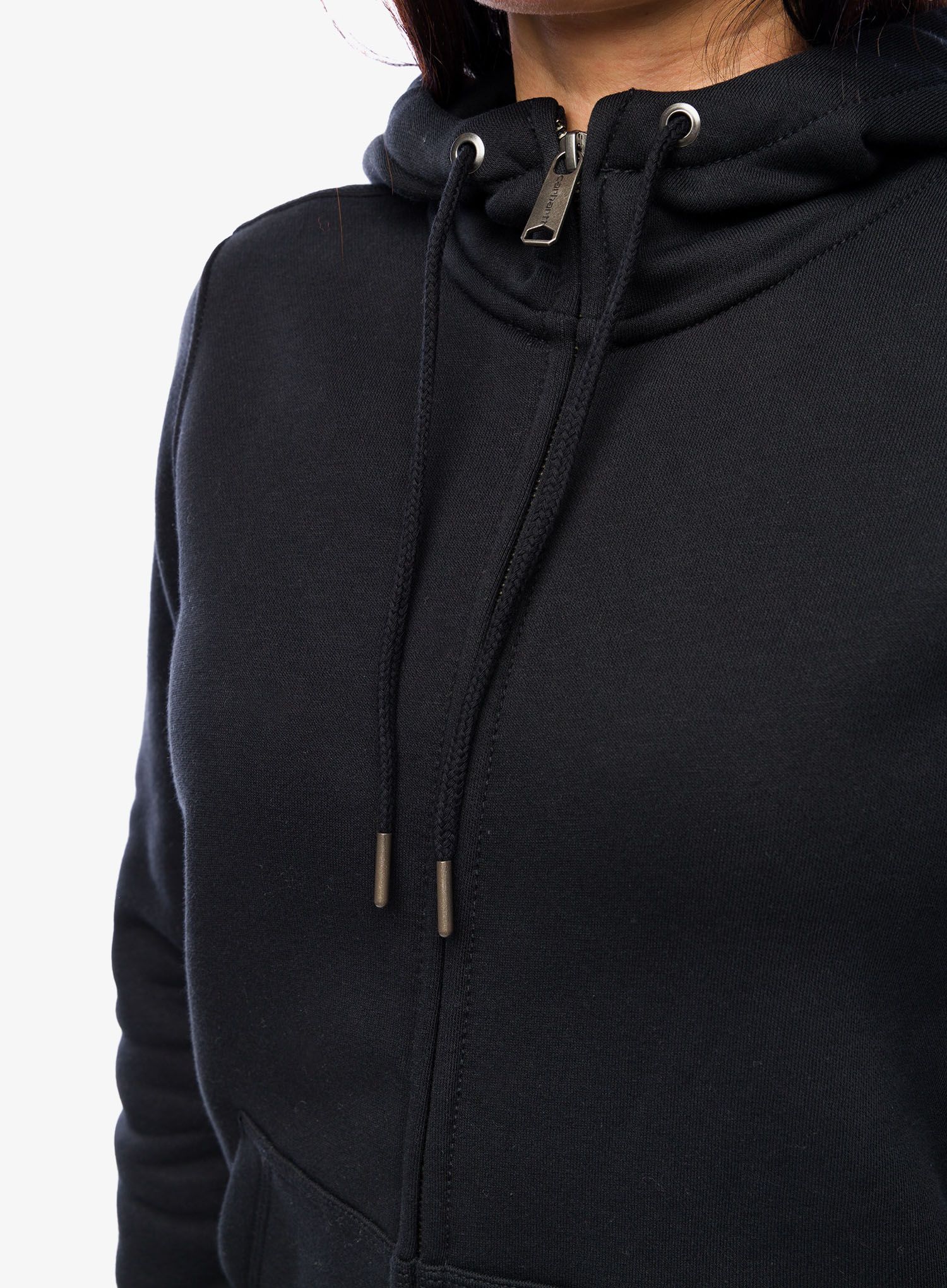 Ženska jopica s kapuco Carhartt Clarksburg Zip Sweatshirt - black