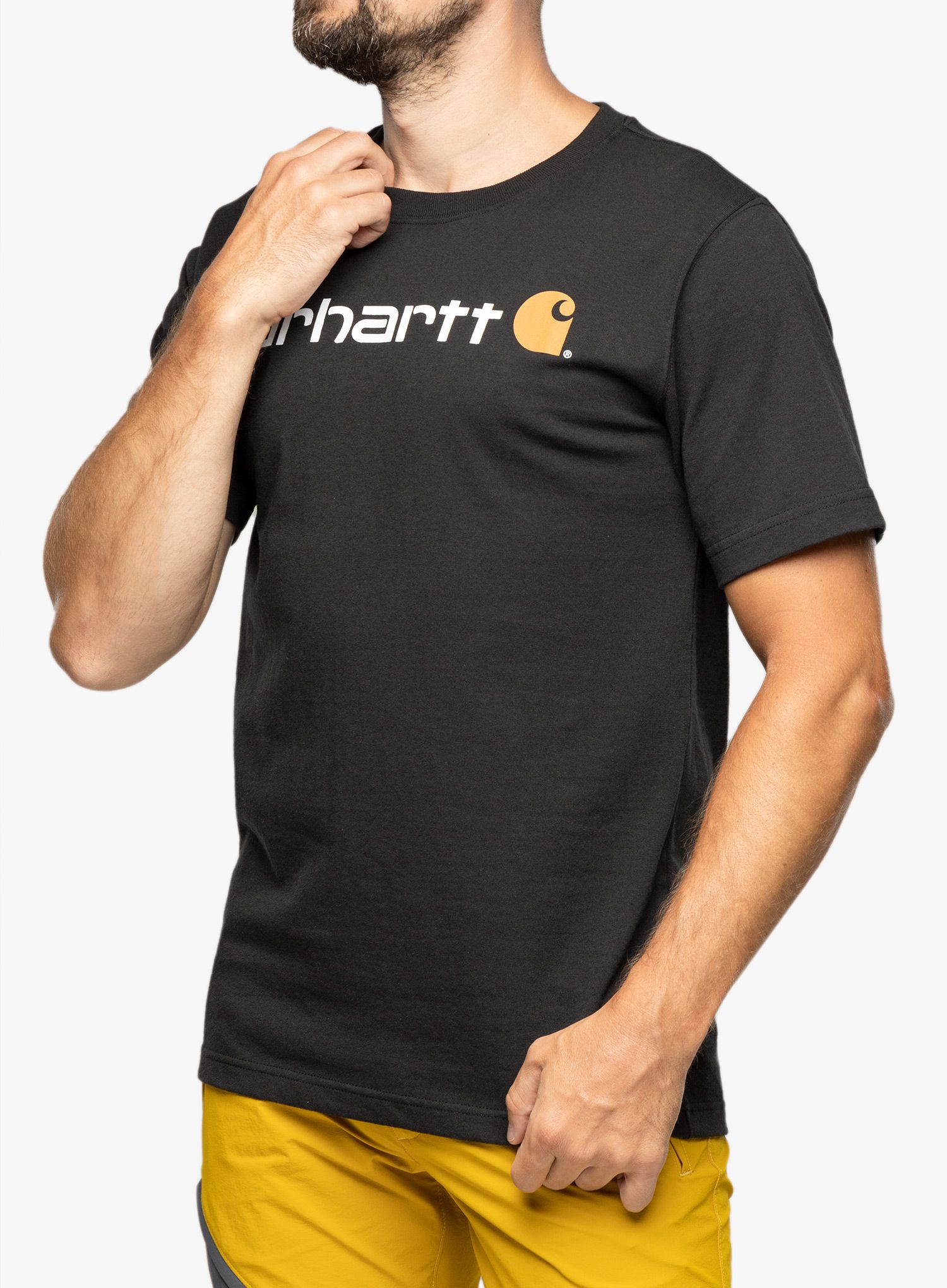 Bombažna majica Carhartt Core Logo T-Shirt S/S - black