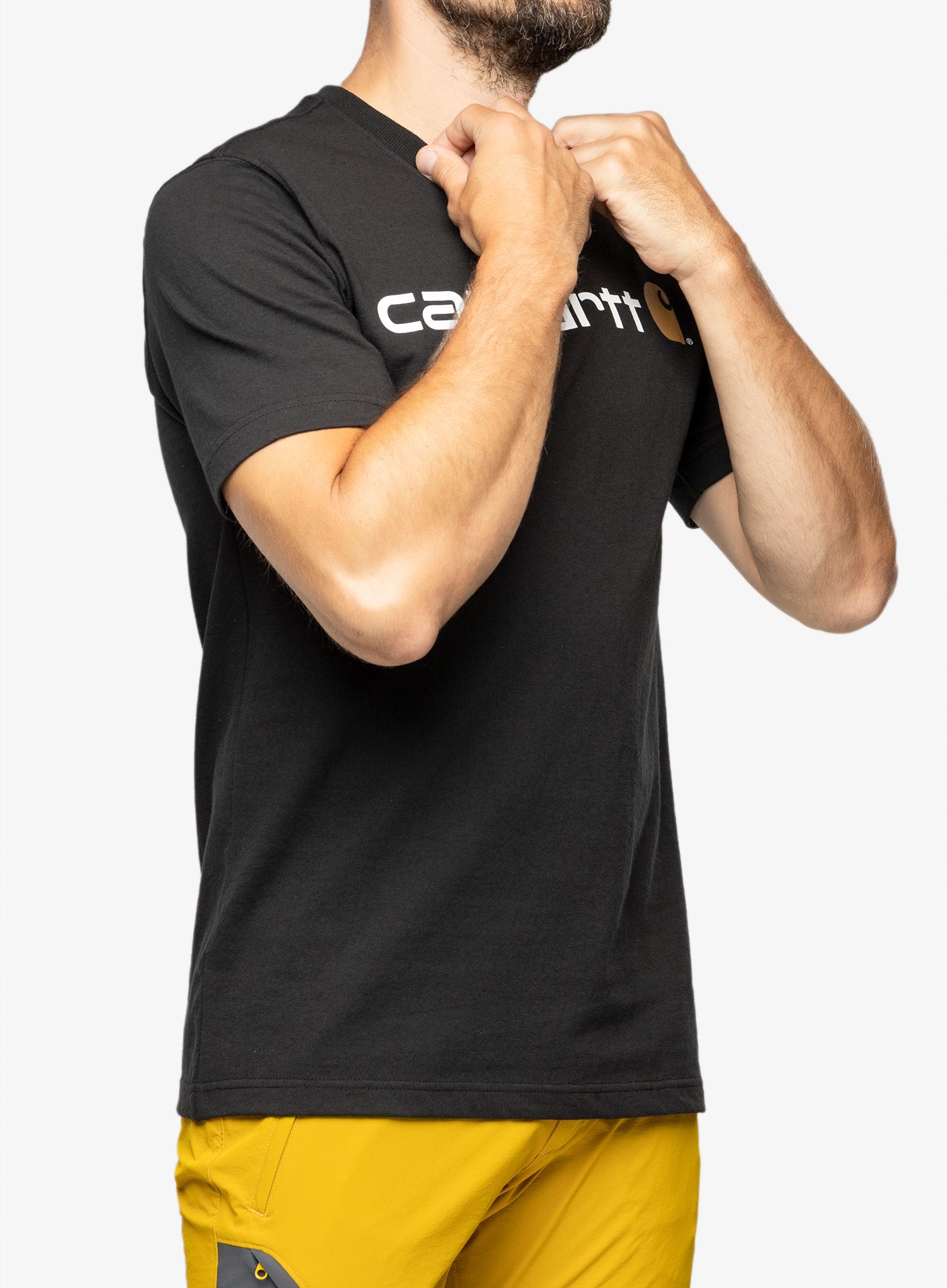 Bombažna majica Carhartt Core Logo T-Shirt S/S - black