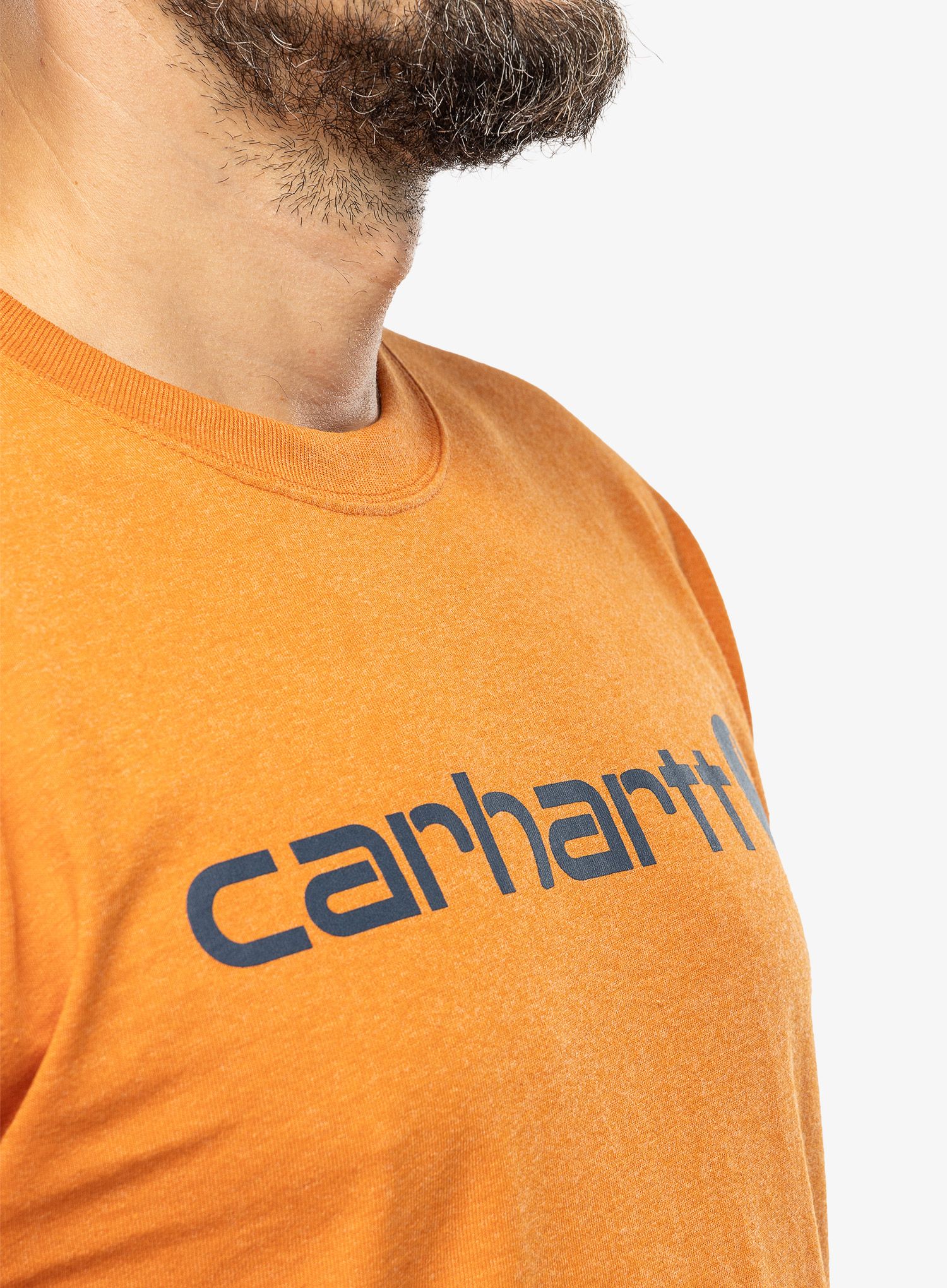 Moška majica Carhartt Core Logo T-Shirt S/S - marmalade heather