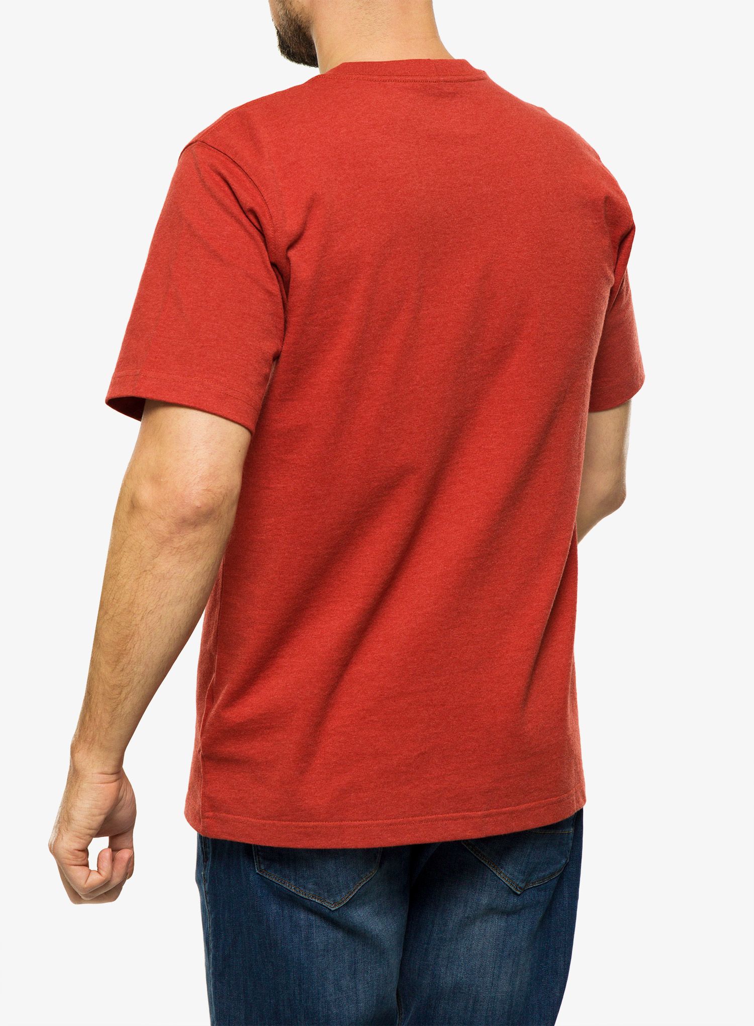 Bombažna majica Carhartt K87 Pocket S/S T-Shirt - chili pepper