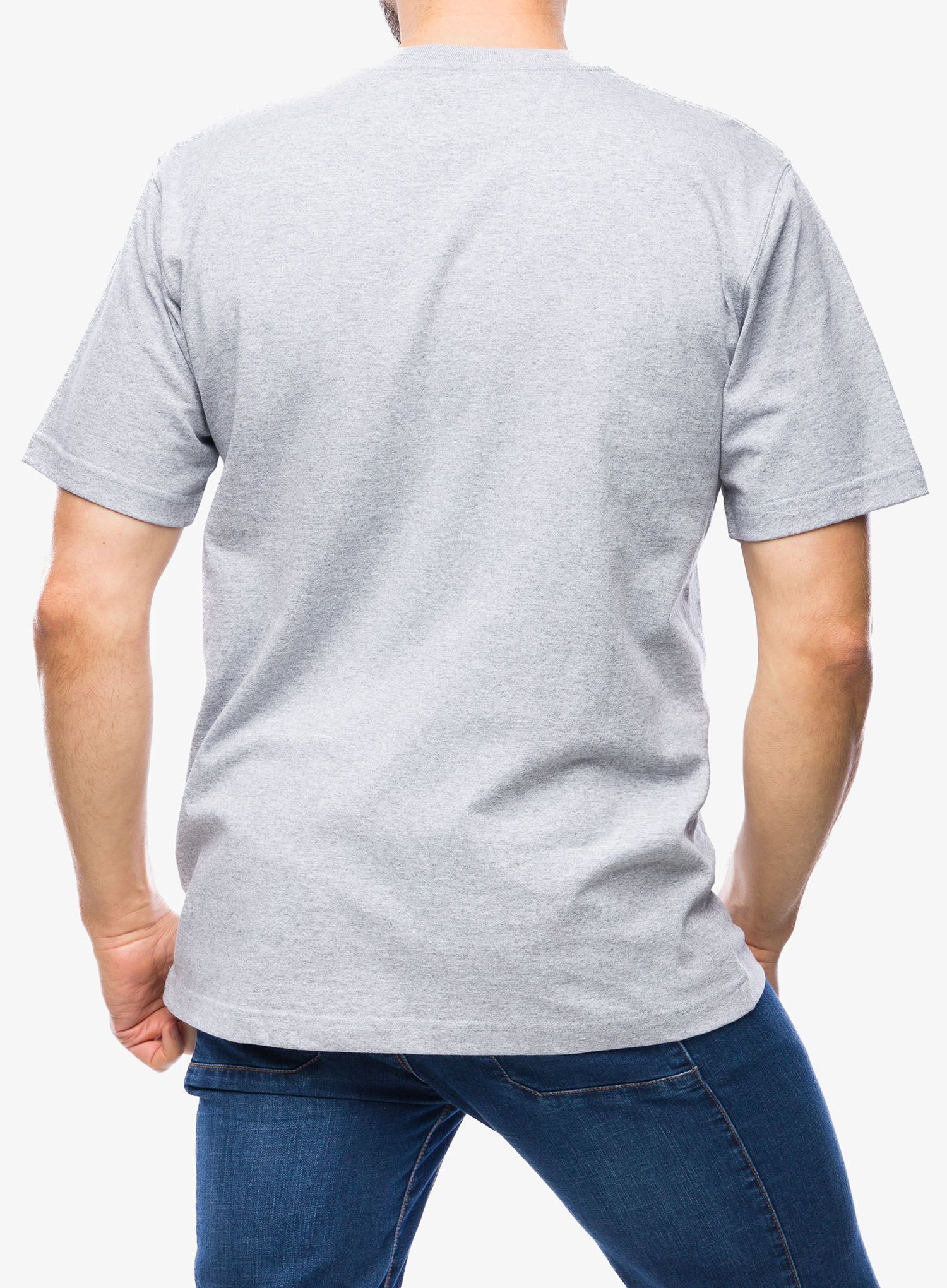 Bombažna majica moška Carhartt K87 Pocket S/S T-Shirt - heather grey