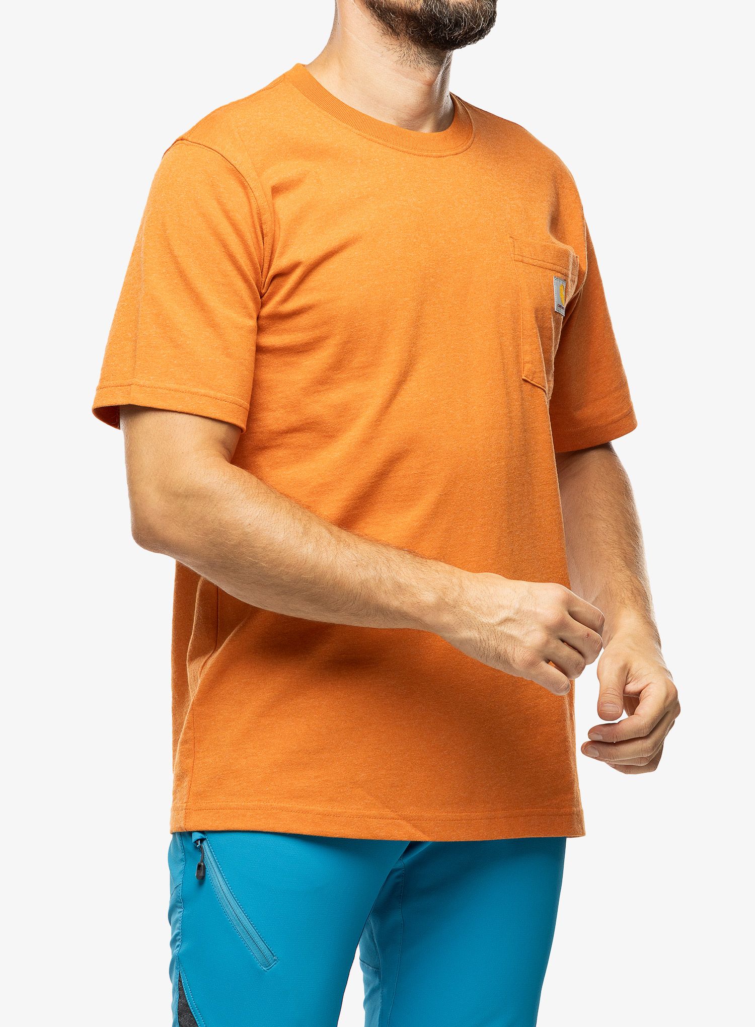 Moška majica Carhartt K87 Pocket S/S T-Shirt - marmalade heather