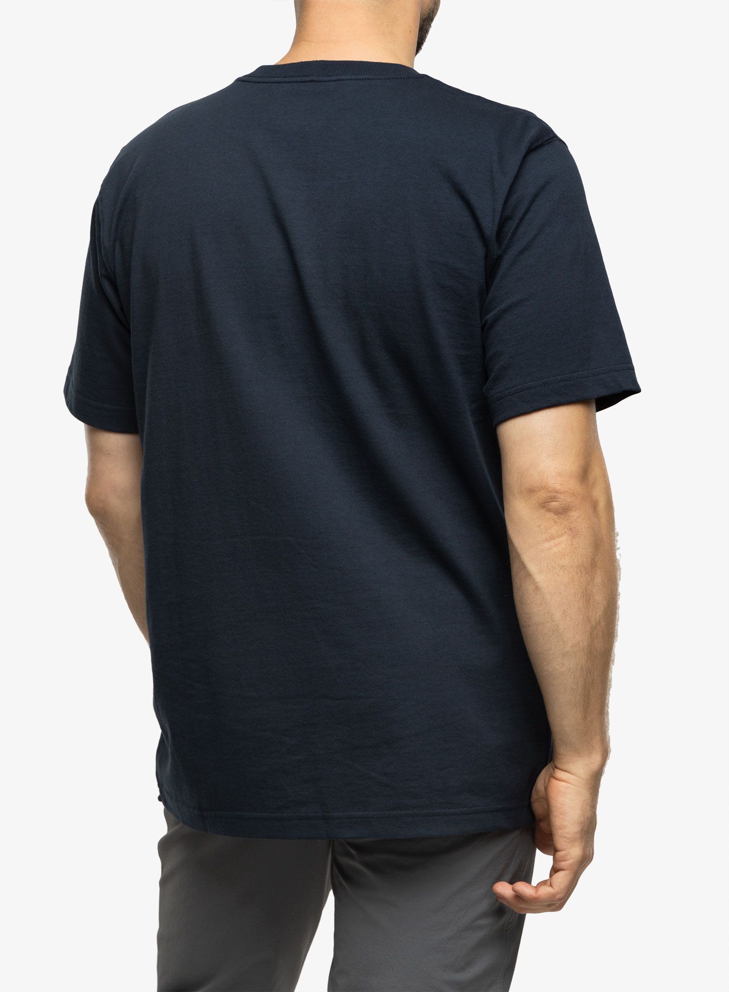 Bombažna majica Carhartt K87 Pocket S/S T-Shirt - navy