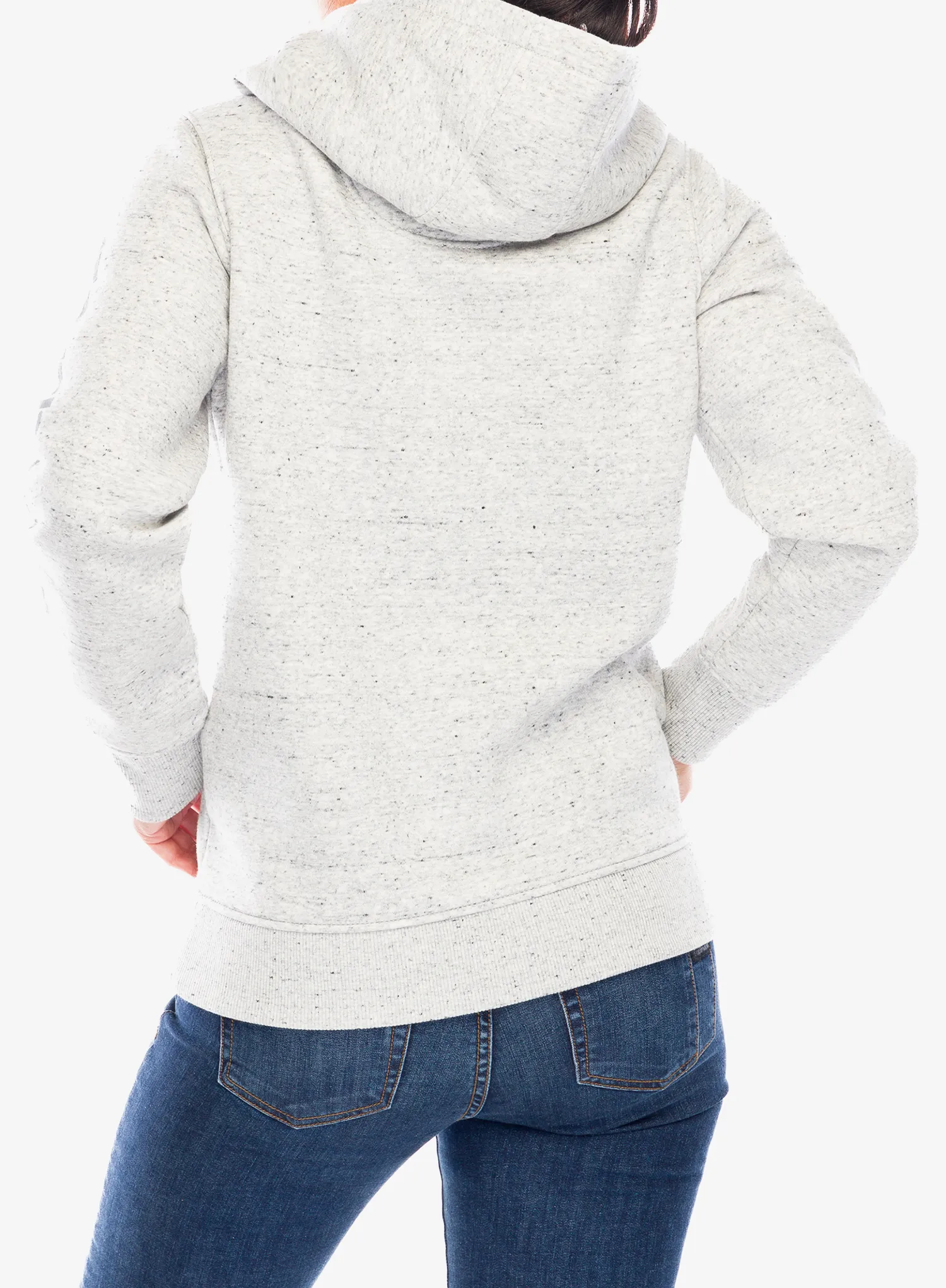 Ženska jopa s kapuco Carhartt Logo Sleeve Graphic Sweatshirt - asphalt heather nep