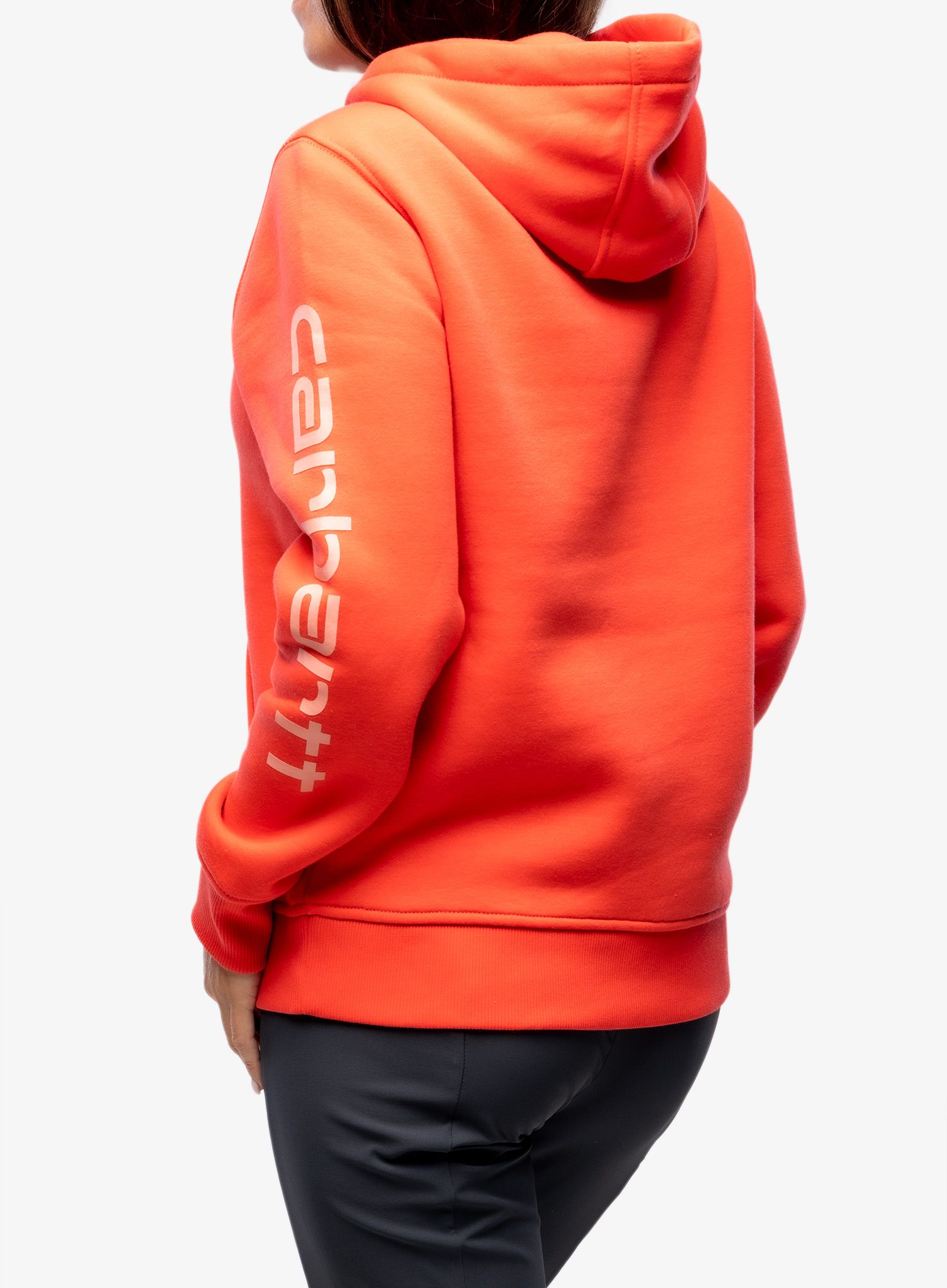 Ženska jopica Carhartt Logo Sleeve Graphic Sweatshirt - bittersweet