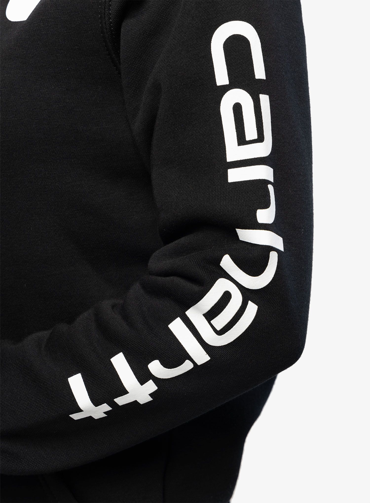 Ženska jopa s kapuco Carhartt Logo Sleeve Graphic Sweatshirt - black