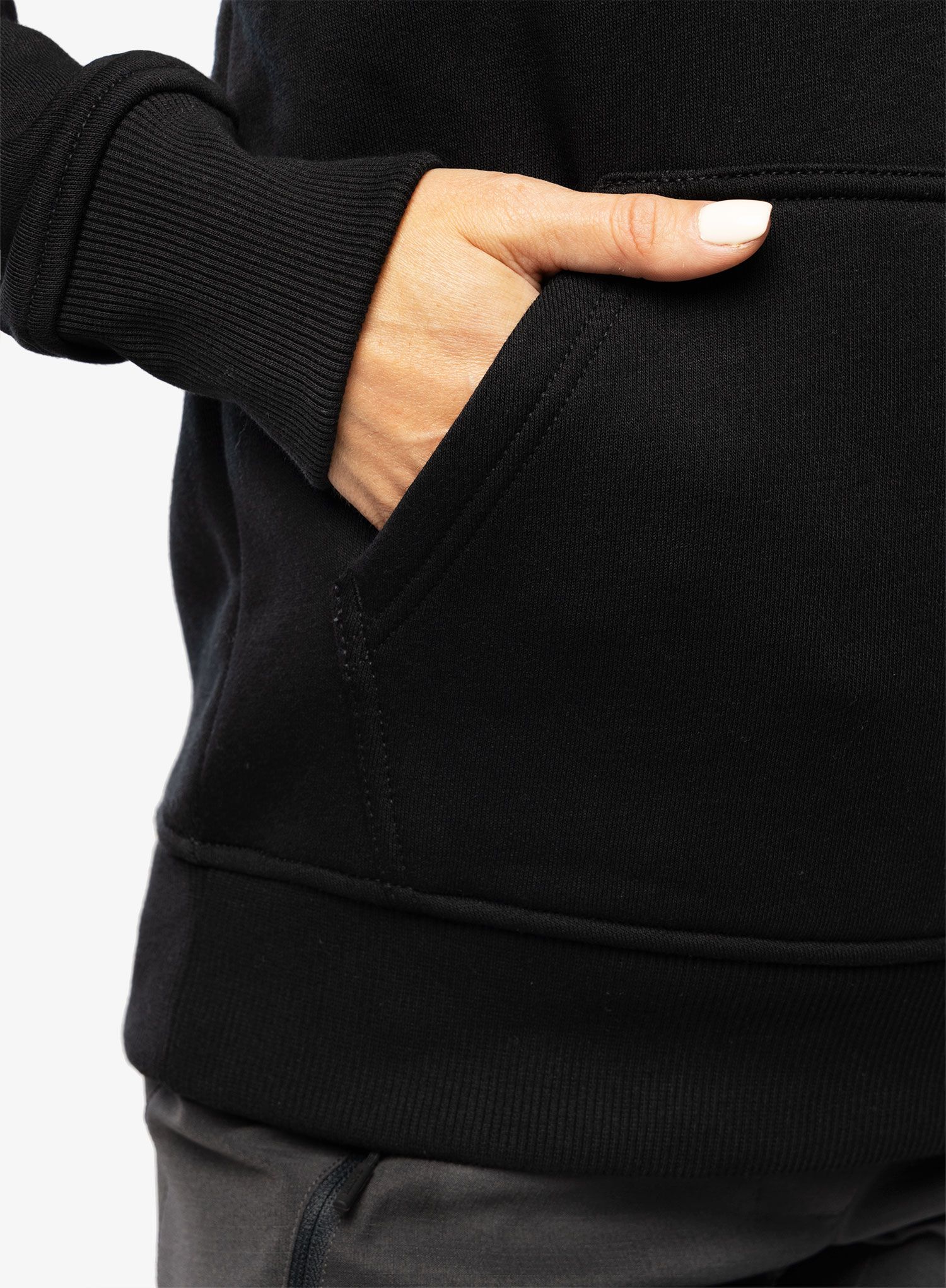Ženska jopa s kapuco Carhartt Logo Sleeve Graphic Sweatshirt - black