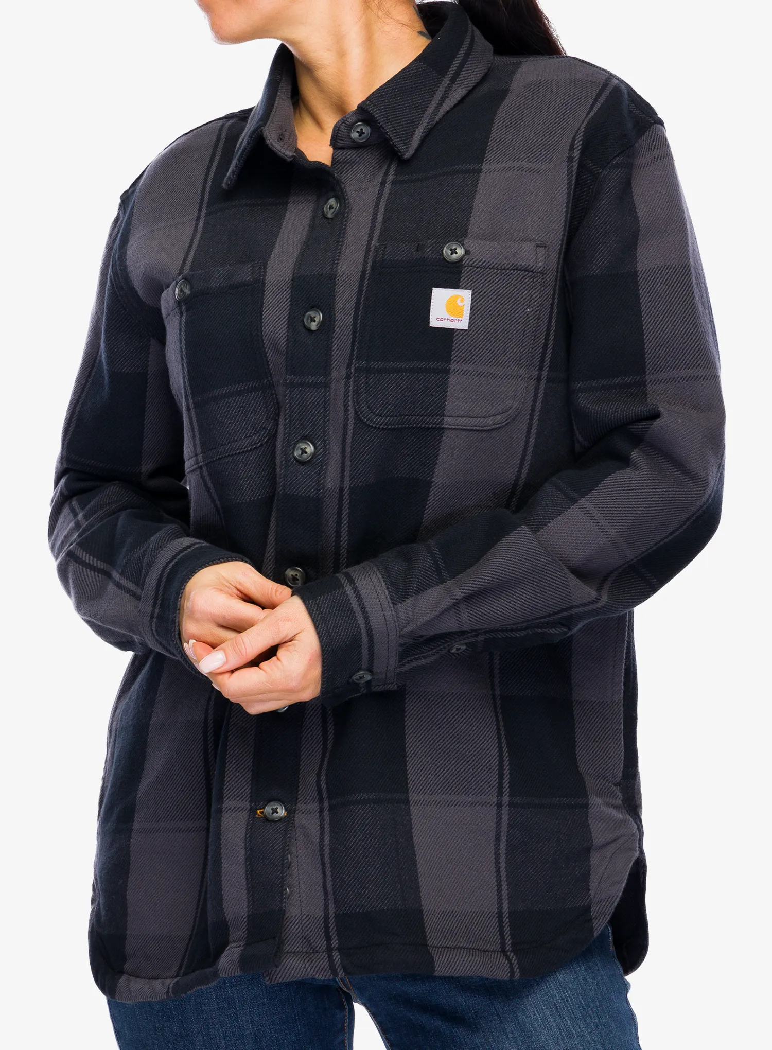 Ženska srajca Carhartt Loose Fit Twill Shirt Jac - black