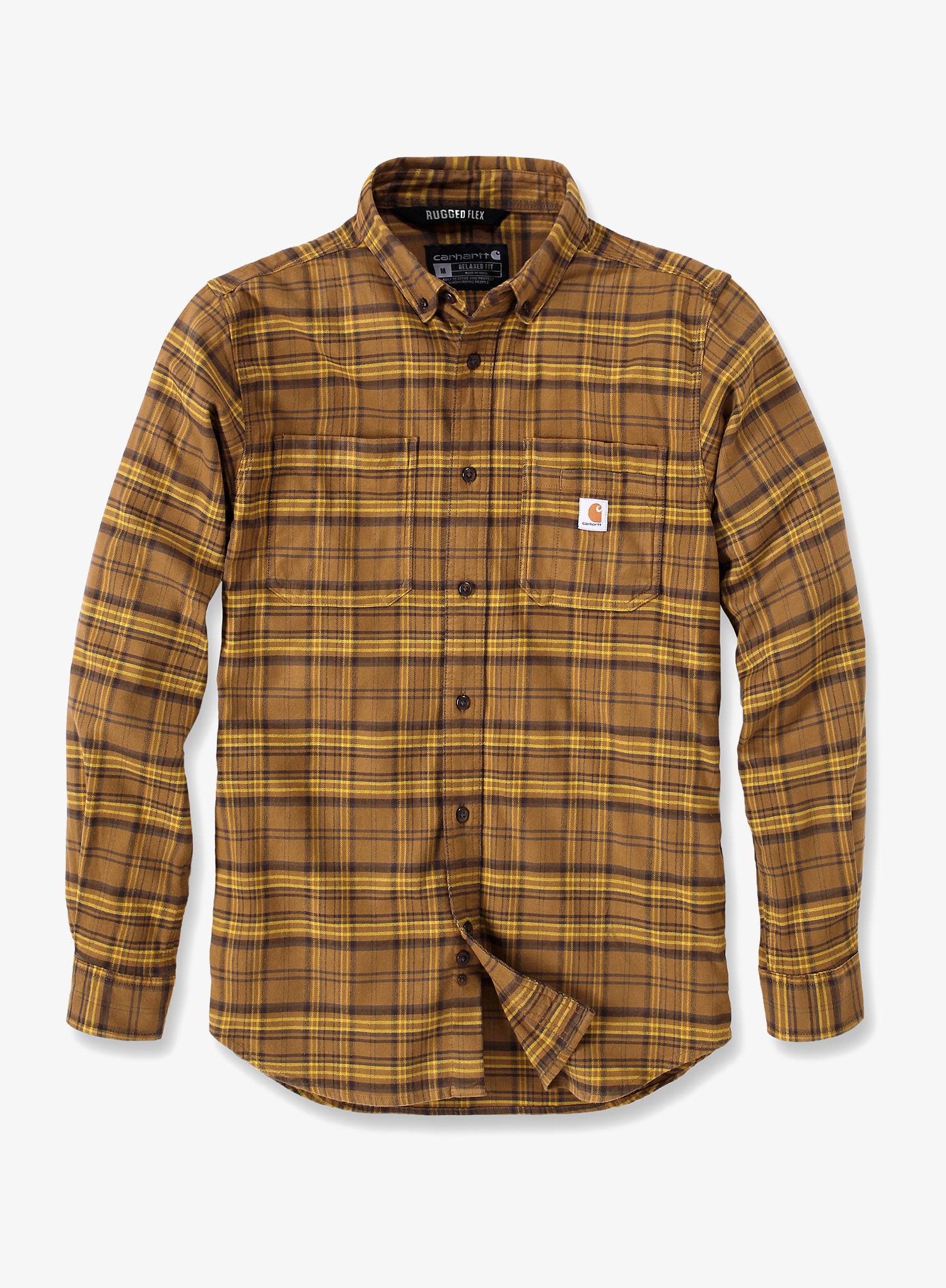 Srajca Carhartt Midweight Flannel L/S Plaid Shirt - oak brown