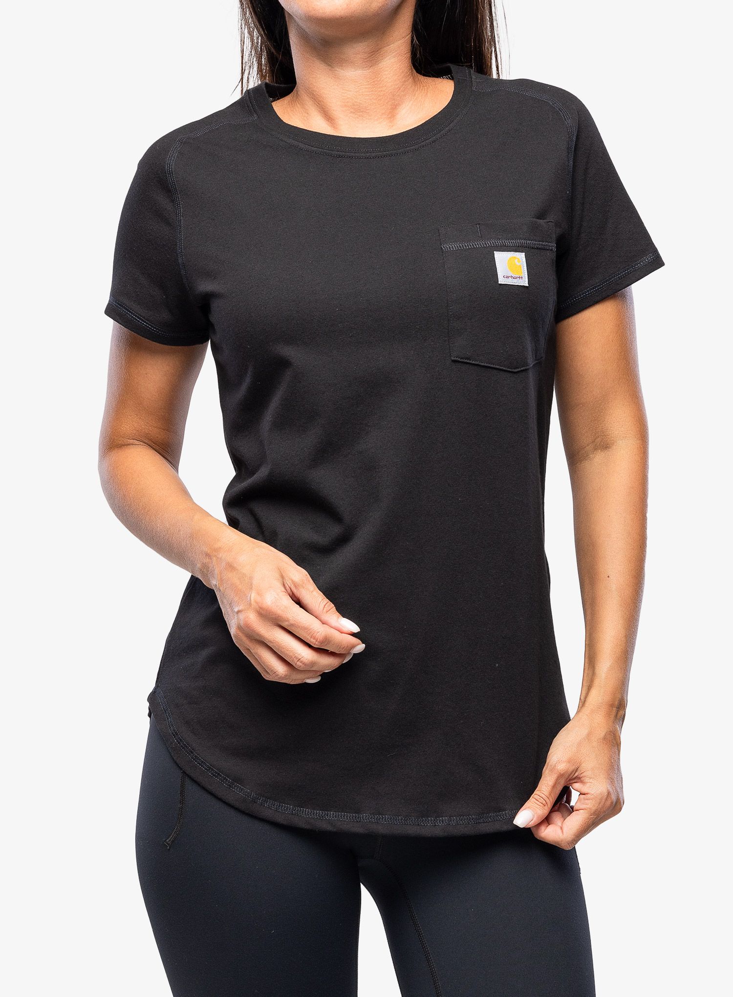 Ženska majica Carhartt Midweight S/S Pocket T-Shirt - black