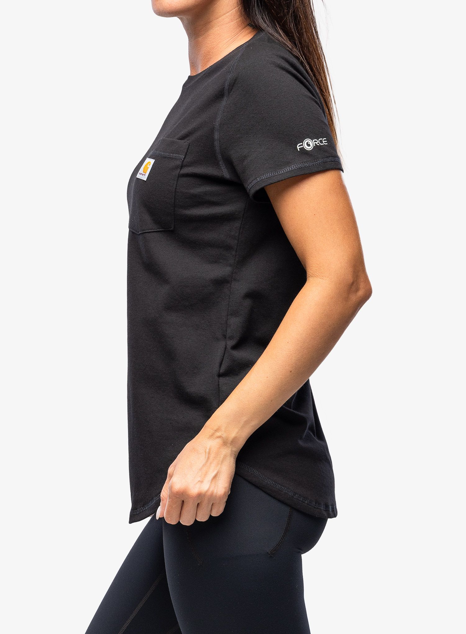 Ženska majica Carhartt Midweight S/S Pocket T-Shirt - black