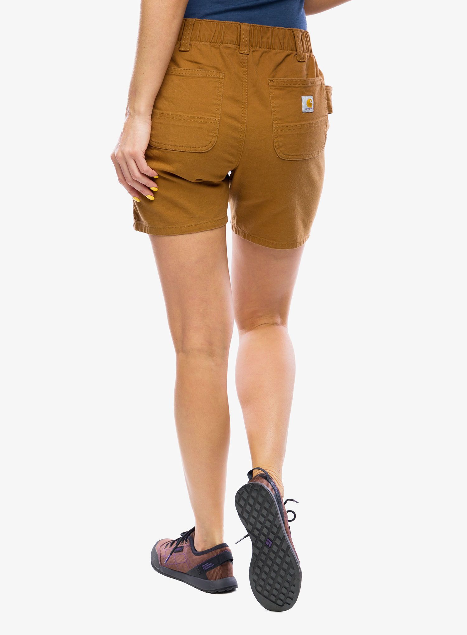 Ženske pohodniške kratke hlače Carhartt Relaxed Fit Canvas Work Short - carhartt brown