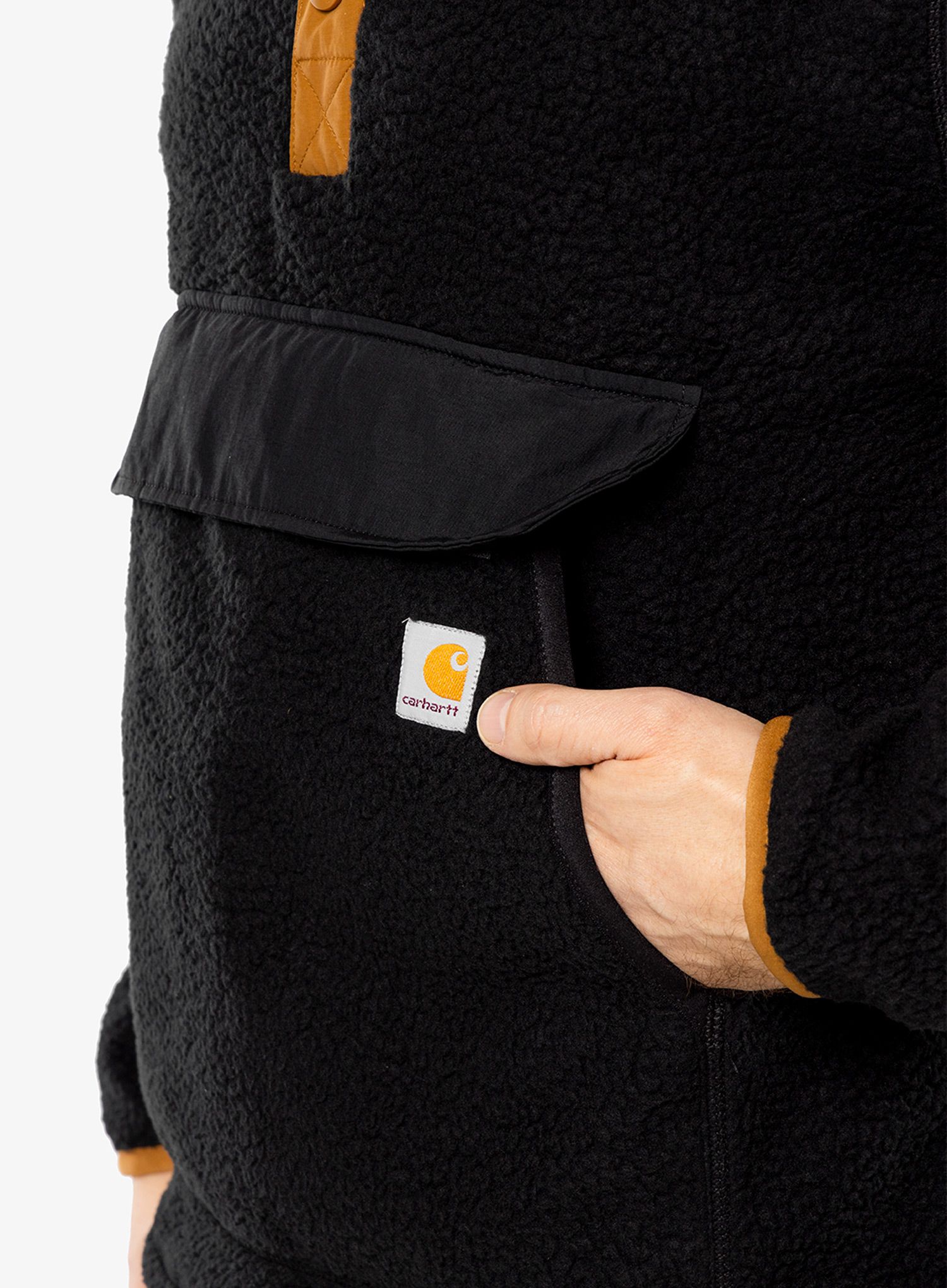 Flis Carhartt Relaxed Fit Fleece Pullover - black