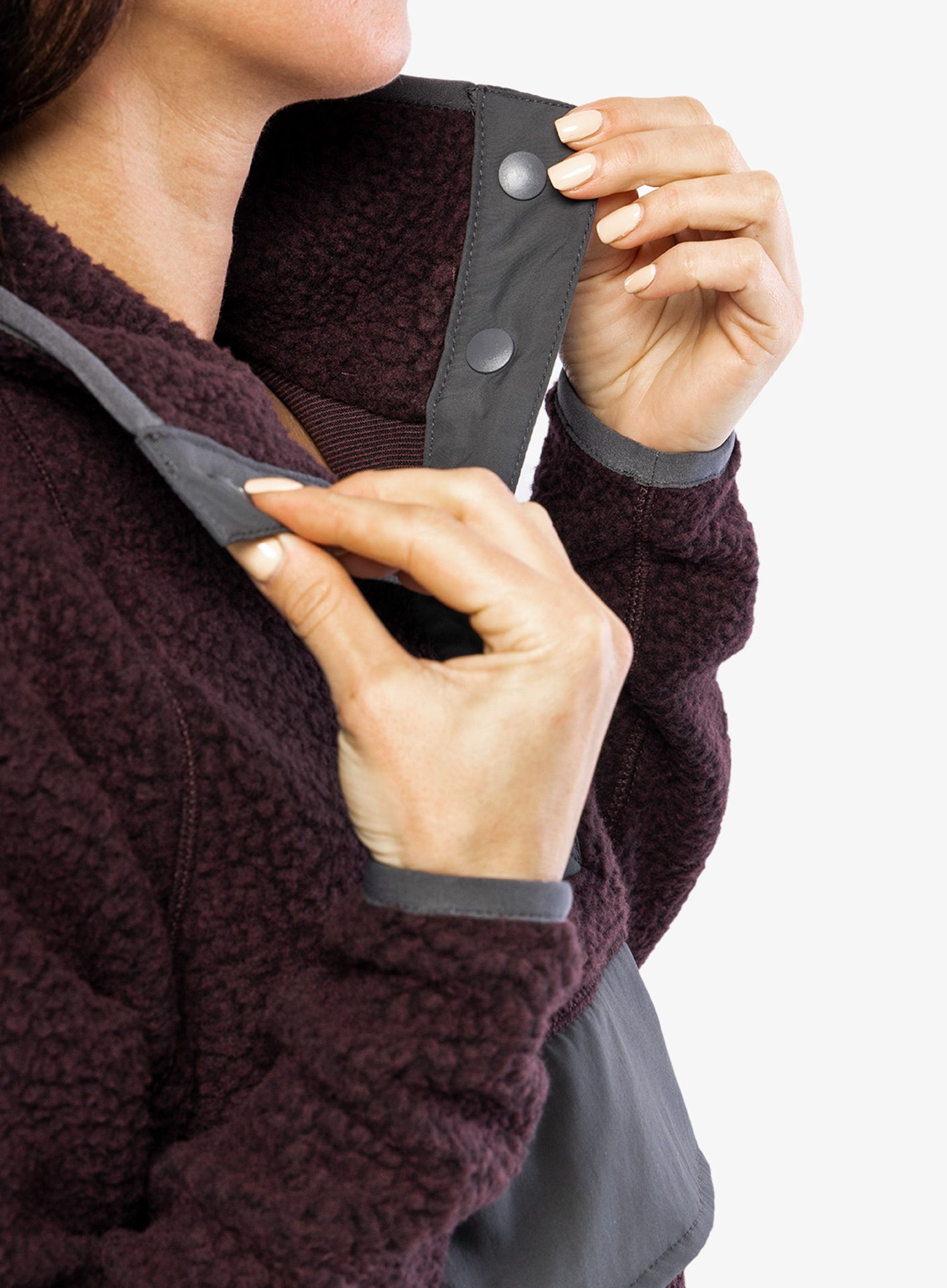 Ženski flis Carhartt Relaxed Fit Fleece Pullover - blackberry heather