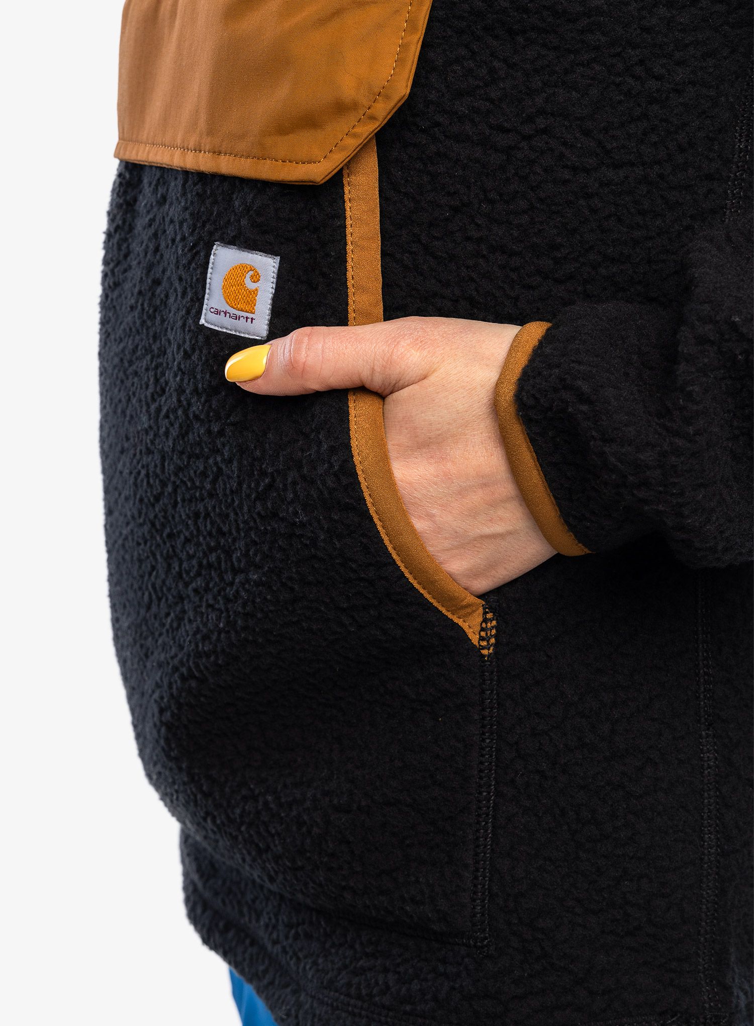 Ženski flis Carhartt Relaxed Fit Fleece Pullover - black