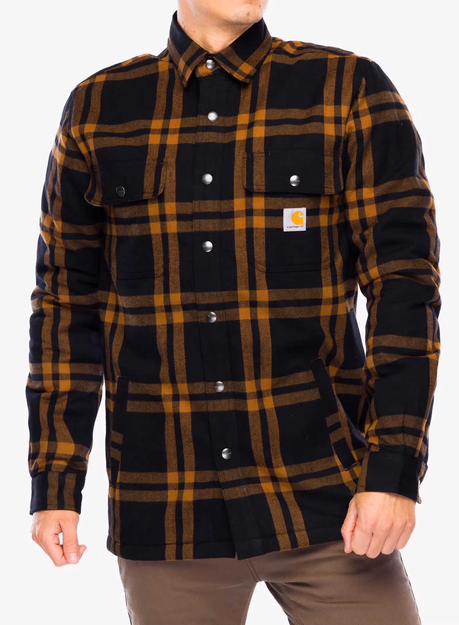 Srajca Carhartt Roane Hooded Shirt Jac - black