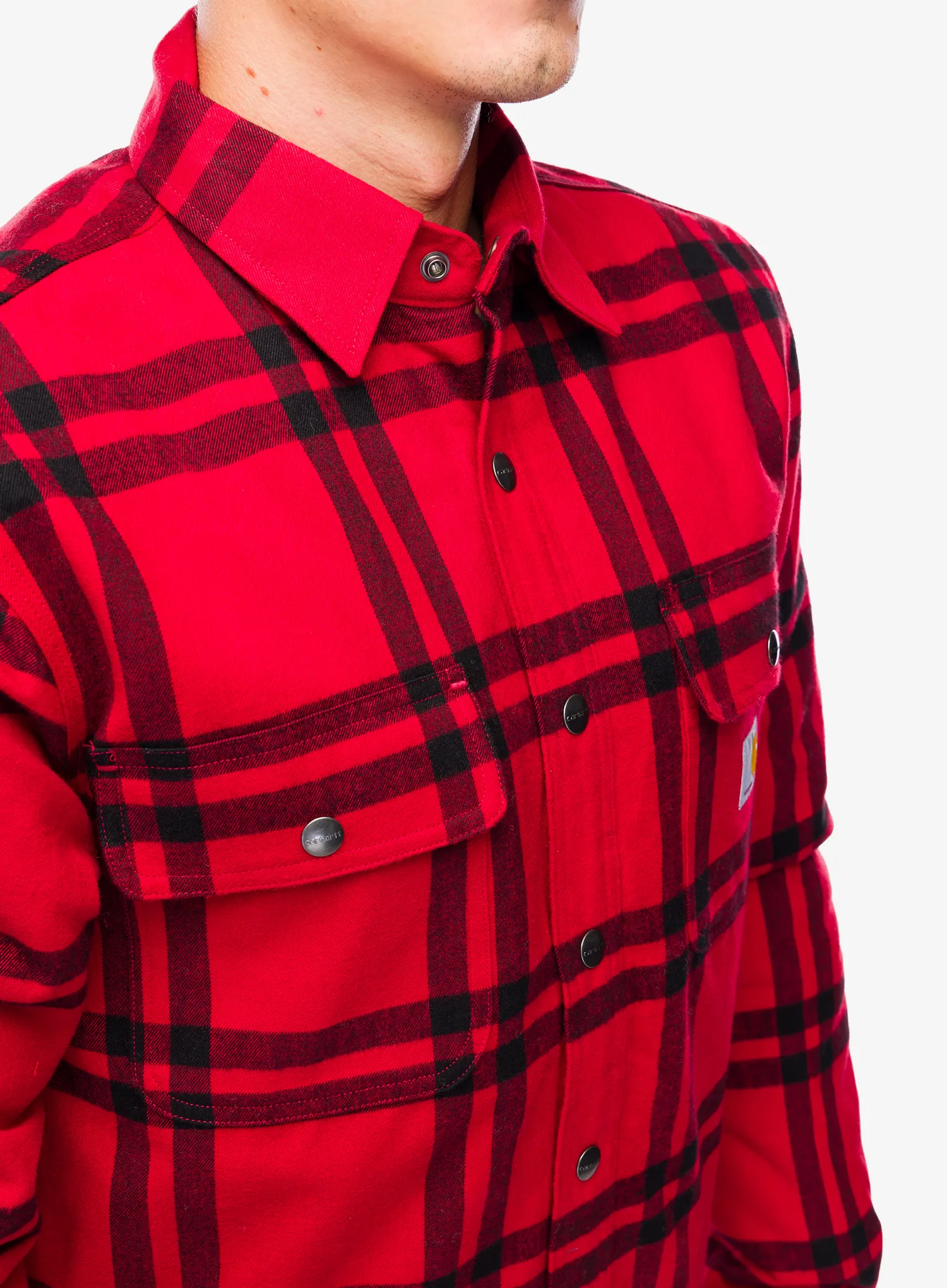 Srajca Carhartt Roane Hooded Shirt Jac - crabapple