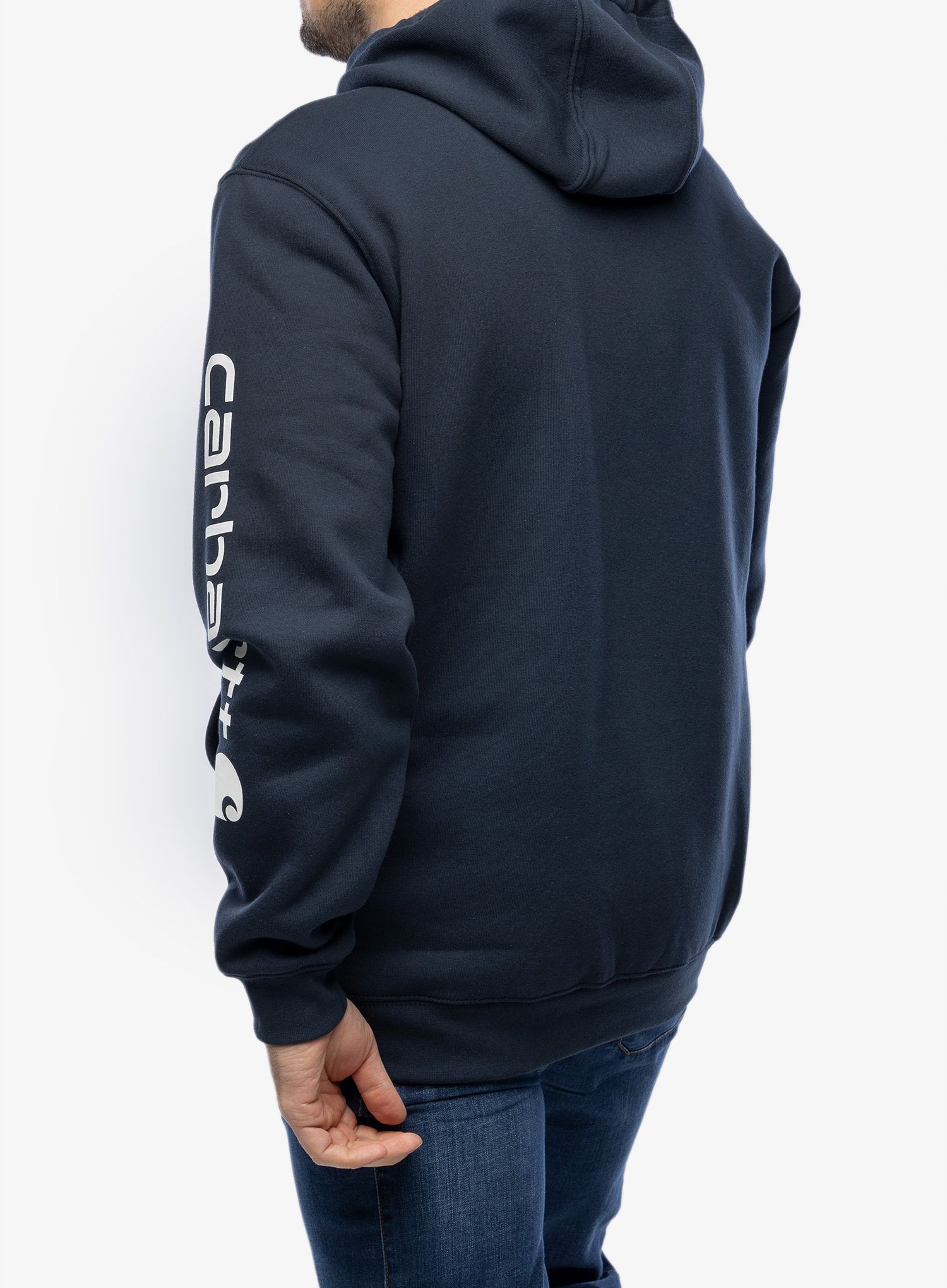 Jopica s kapuco Carhartt Sleeve Logo Hooded Sweatshirt - new navy