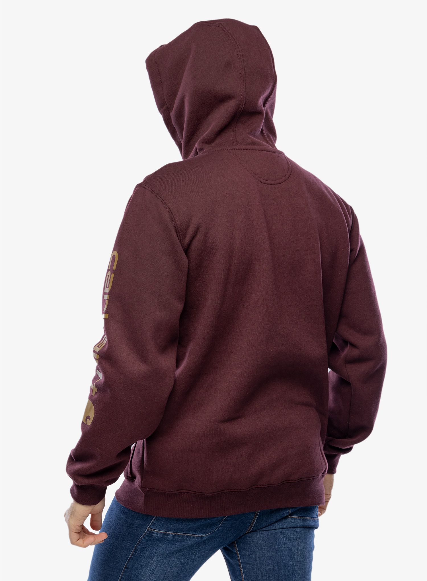 Jopica Carhartt Sleeve Logo Hooded Sweatshirt - port