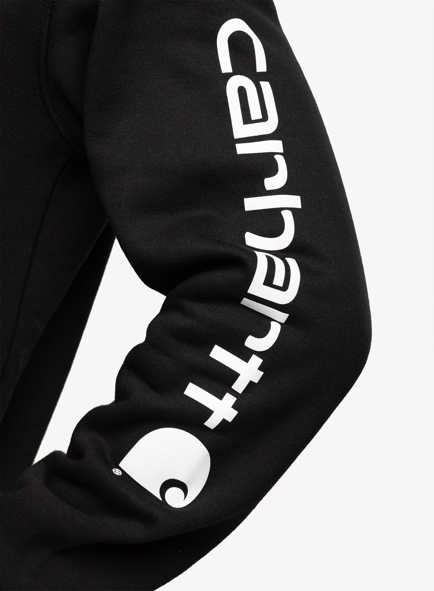 Moška jopica Carhartt Sleeve Logo Hooded Sweatshirt - black
