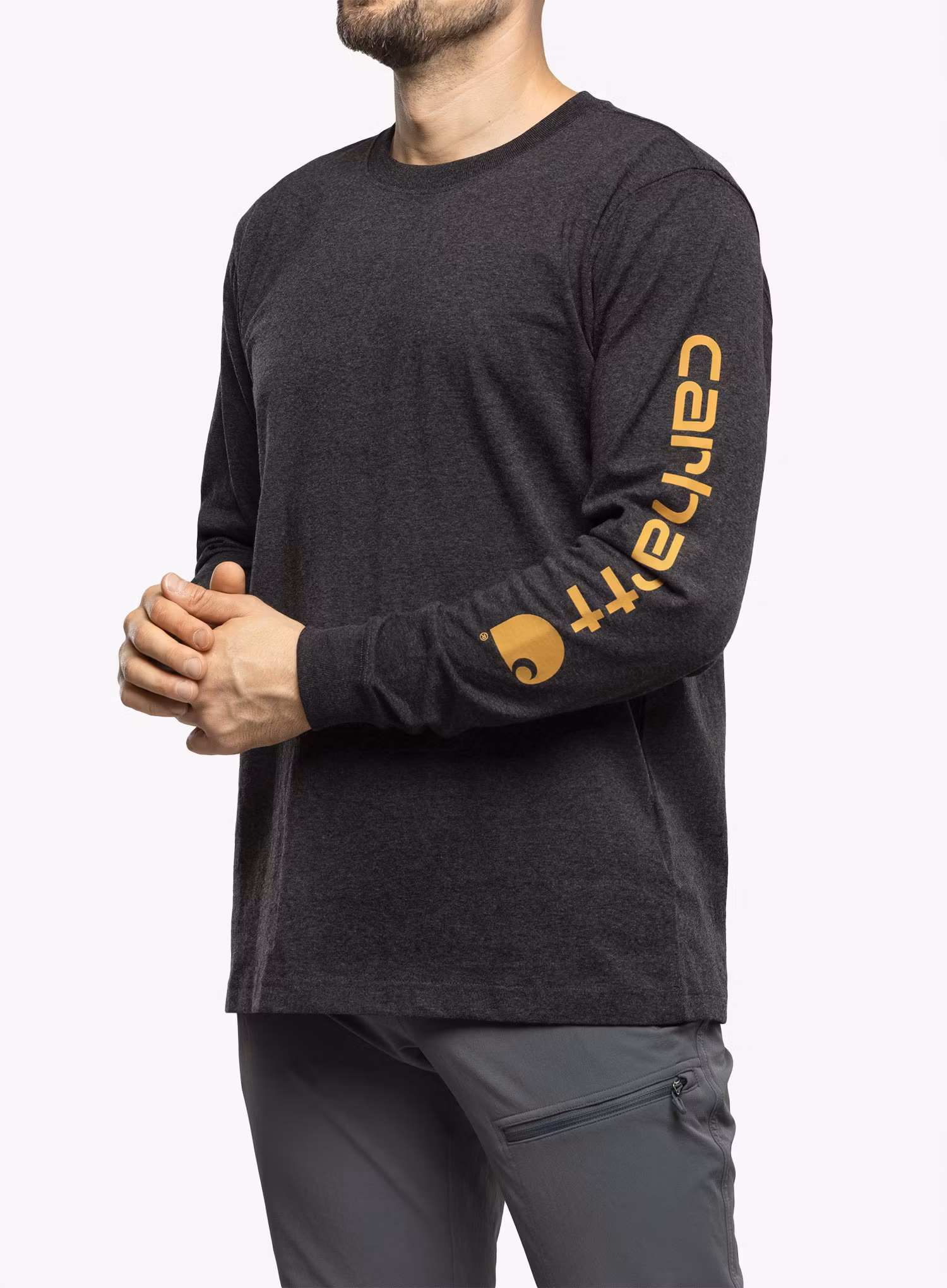 Majica z dolgimi rokavi Carhartt Sleeve Logo T-Shirt L/S - carbon heather