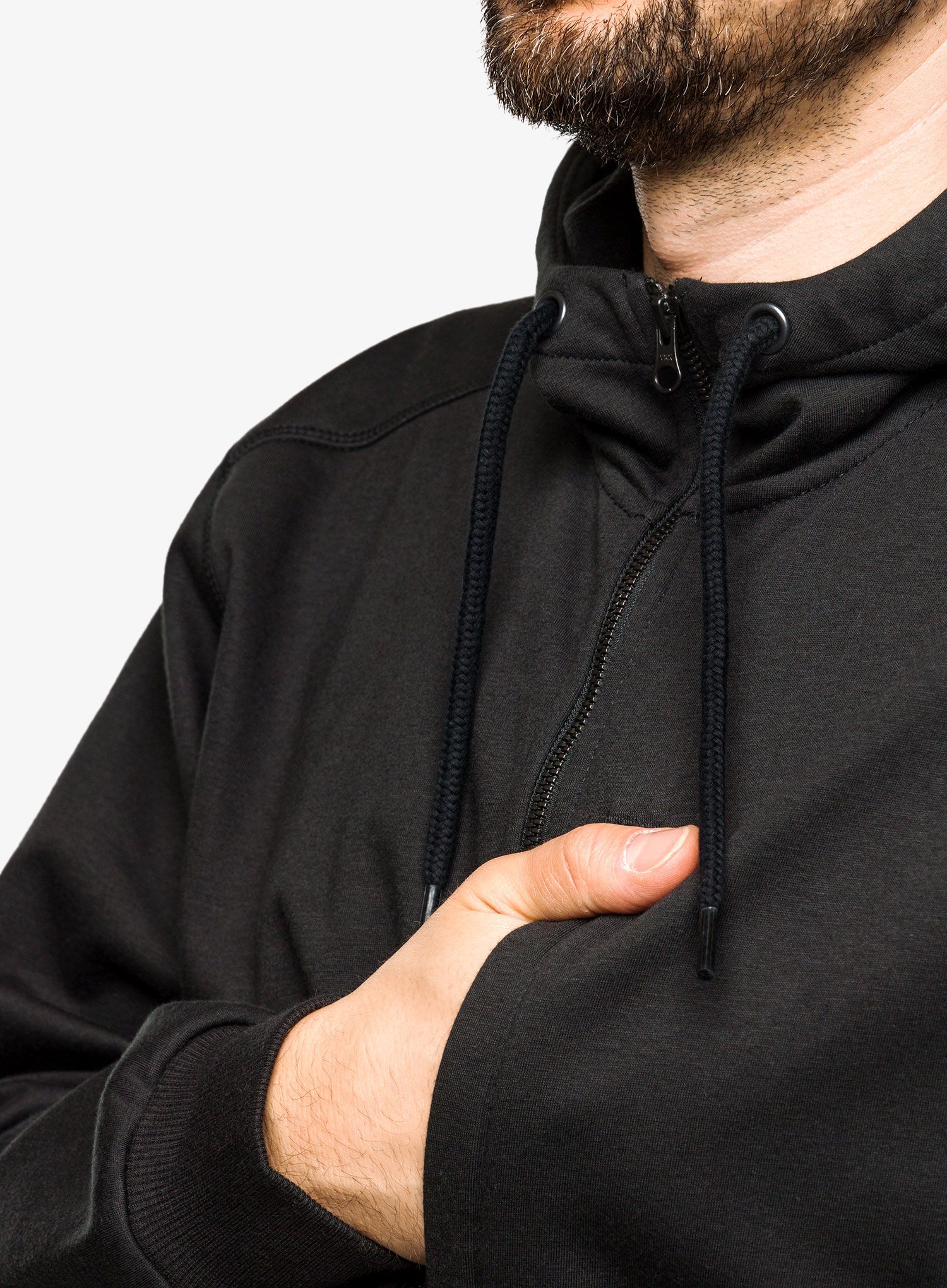 Moška jopica Carhartt Wind Fighter Hooded Sweatshirt - black