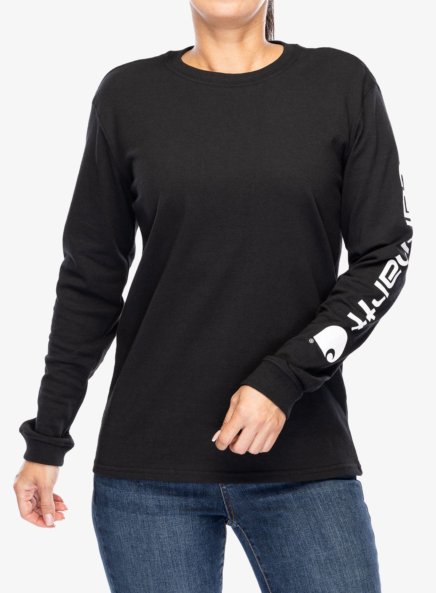 Ženska majica z dolgimi rokavi Carhartt Workwear Logo L/S T-Shirt - black