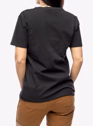 Ženska bombažna majica Carhartt Workwear Pocket S/S T-Shirt - black