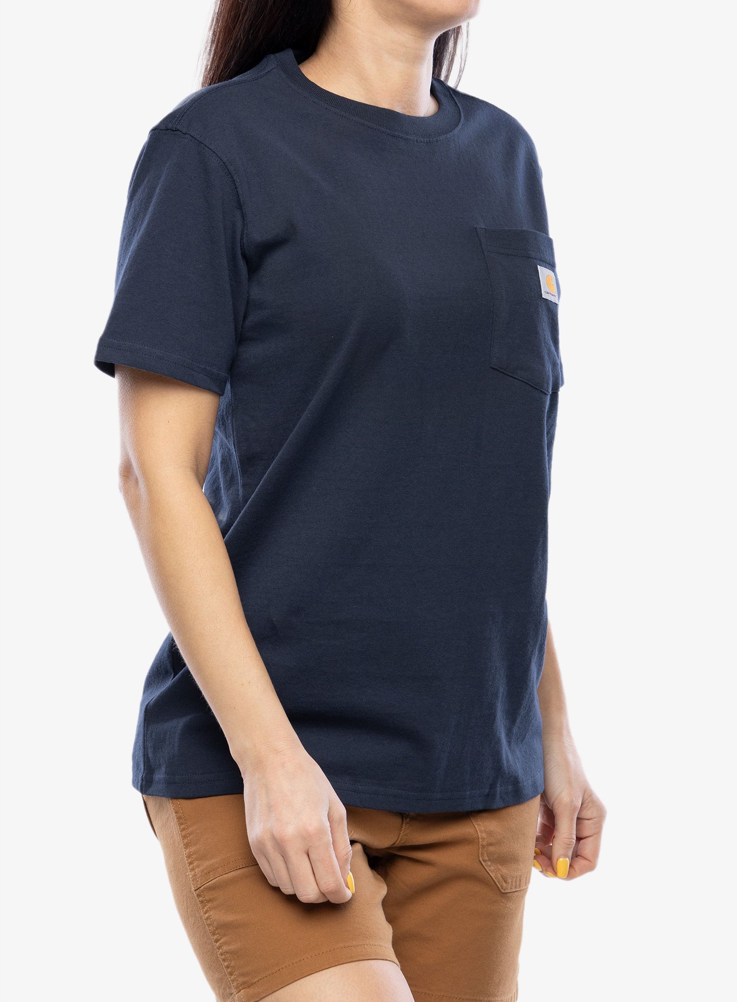 Bombažna majica moška Carhartt Workwear Pocket S/S T-Shirt - navy