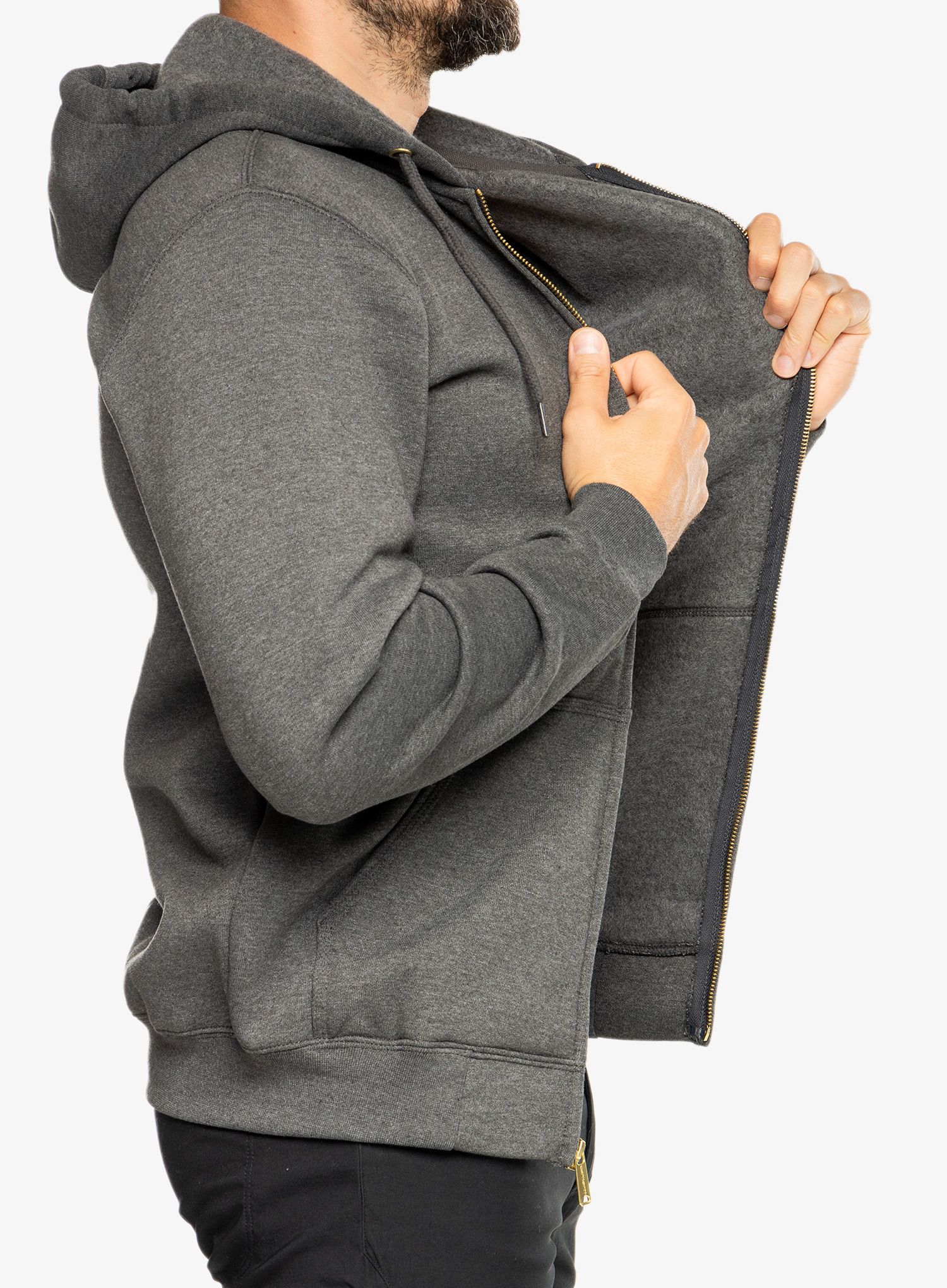 Jopica na zadrgo Carhartt Zip Hooded Sweatshirt - carbon heather