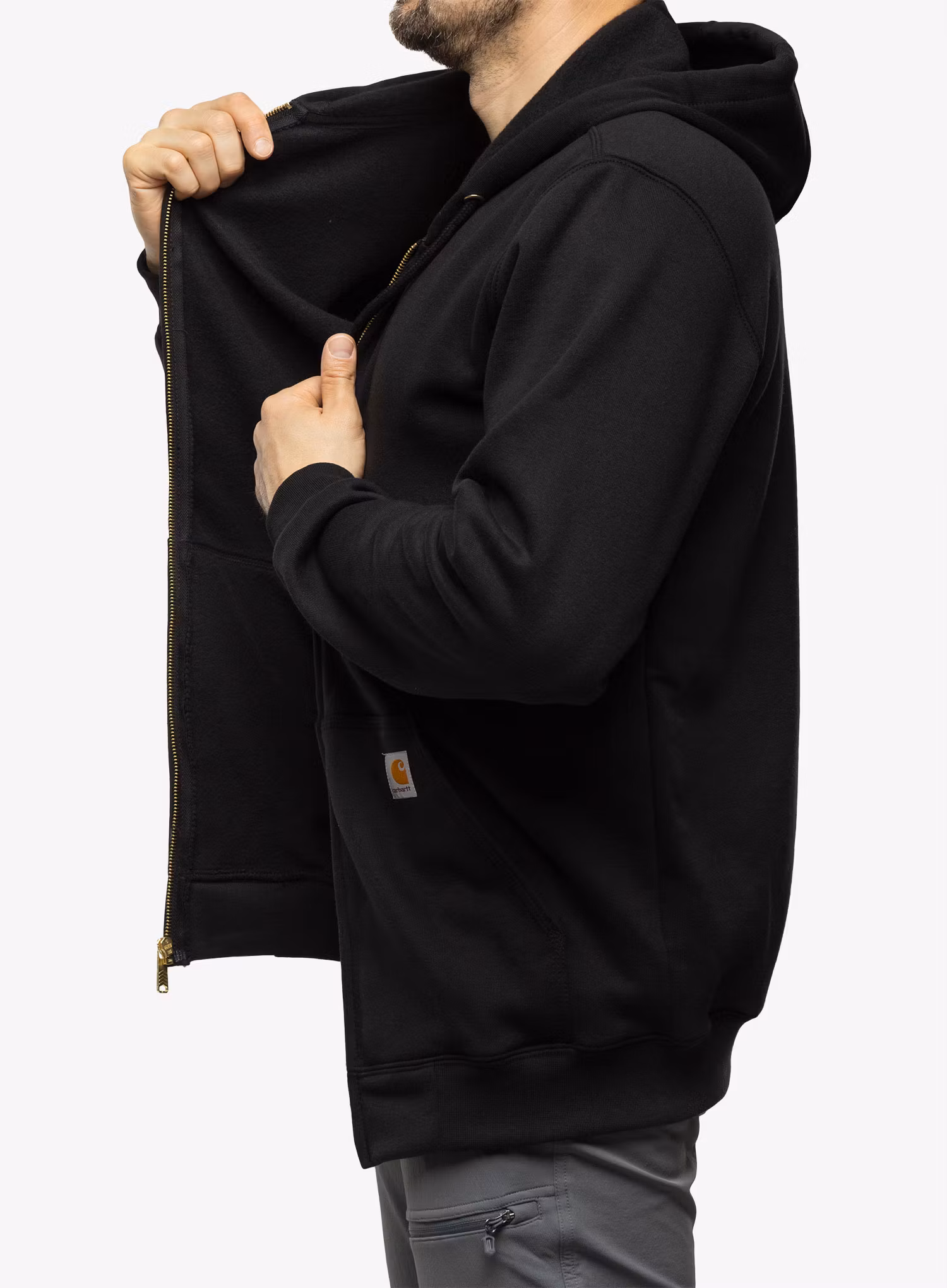 Jopica s kapuco Carhartt Zip Hooded Sweatshirt - black