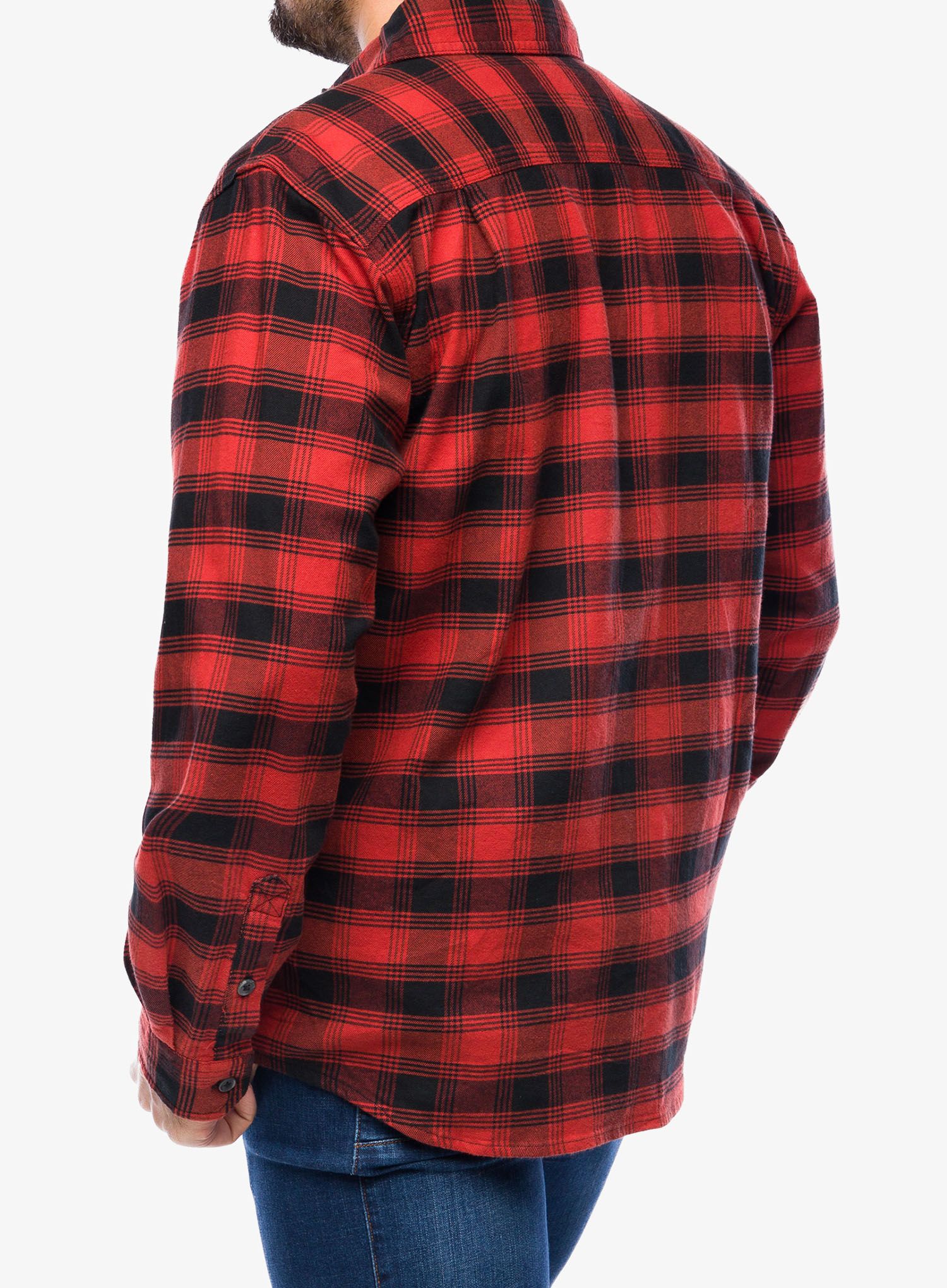 Pohodniška srajca Cartartt Flannel L/S Plaid Shirt - red ochre