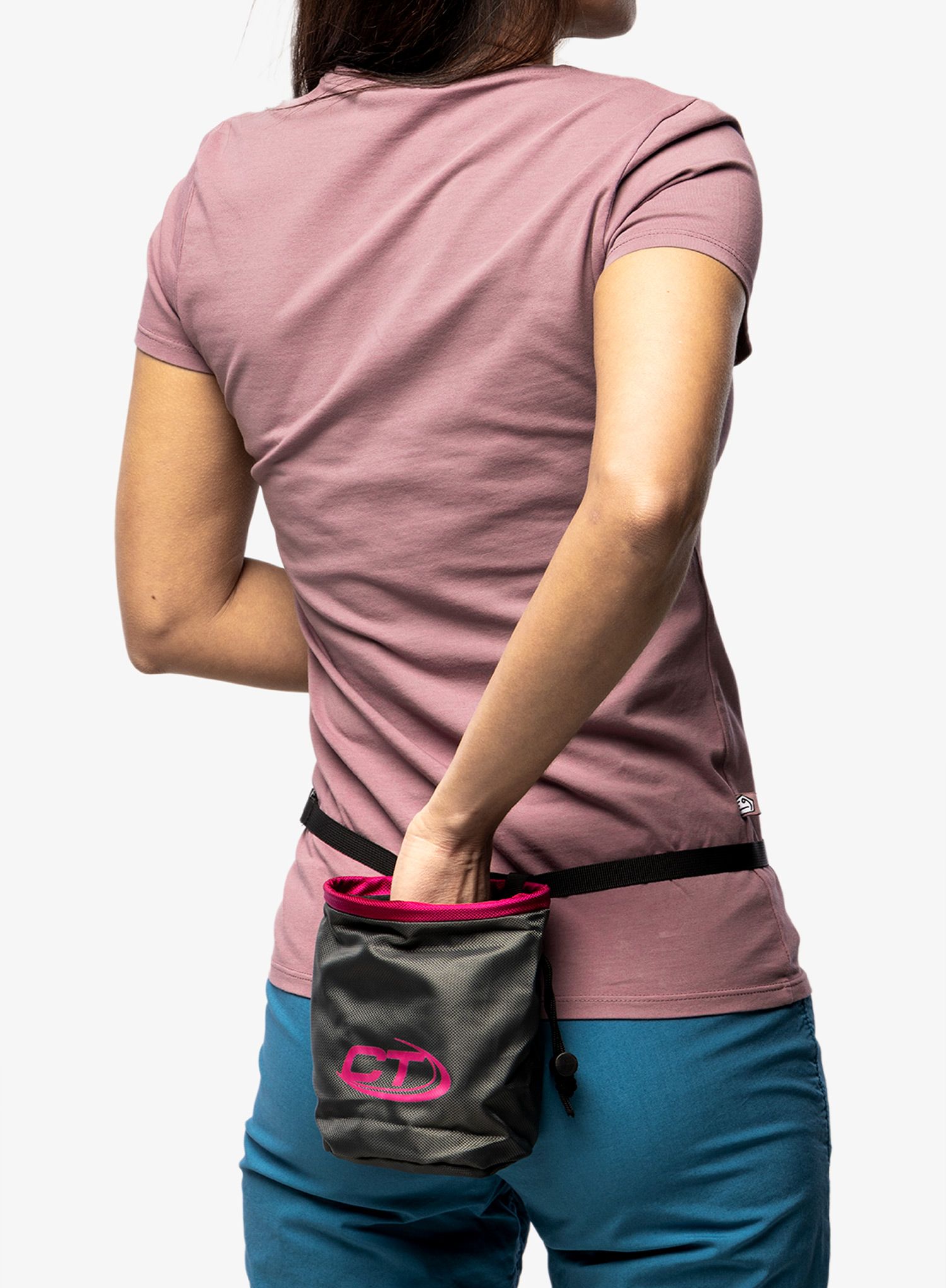 Vrečka za magnezij Climbing Technology/SKYLOTEC Cylinder - anthracite/cyclamen