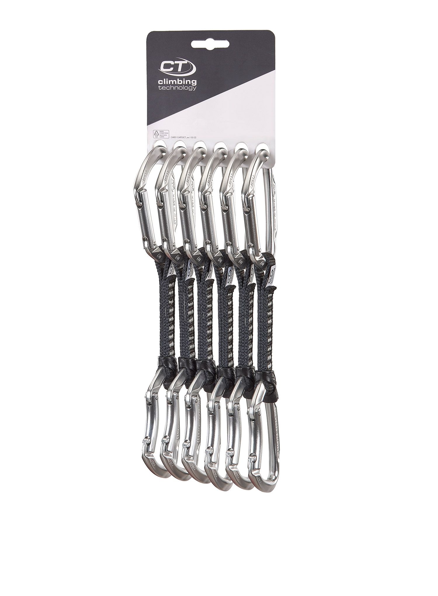Sistem vponk Climbing Technology/SKYLOTEC Lime Set UL 12 cm 6-Pack - silver
